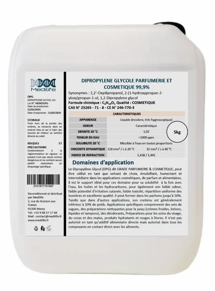5 kg glikol dipropylenowy (DPG) klasy perfumeryjnej