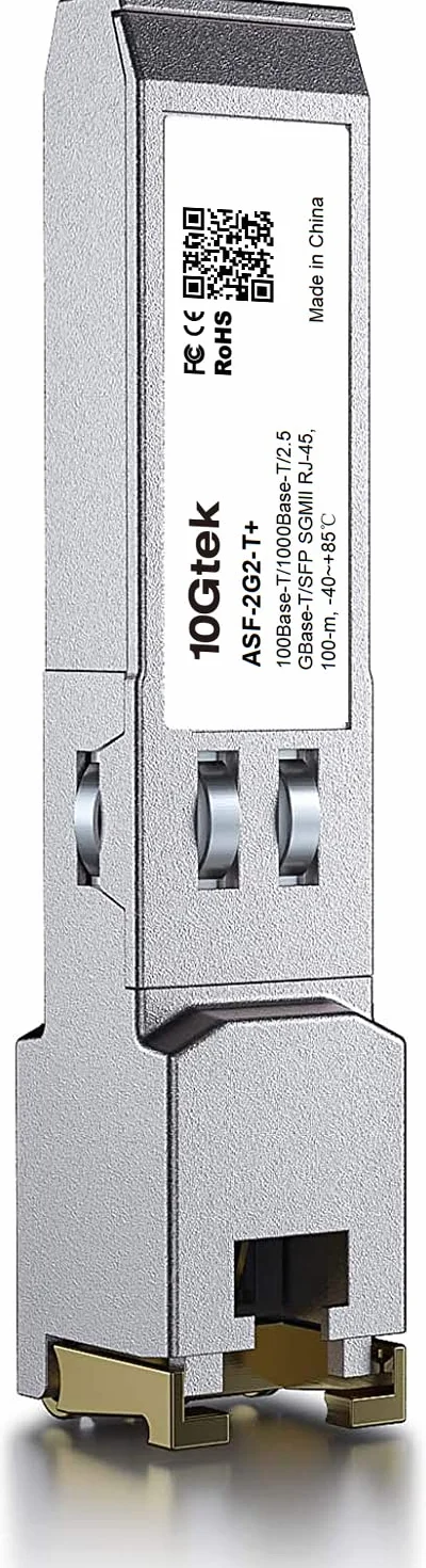 SFP Transceiver 2.5GBase-T RJ-45 Industrial Grade Compatible with Ubiquiti UniFi Fortinet Netgear TP-Link