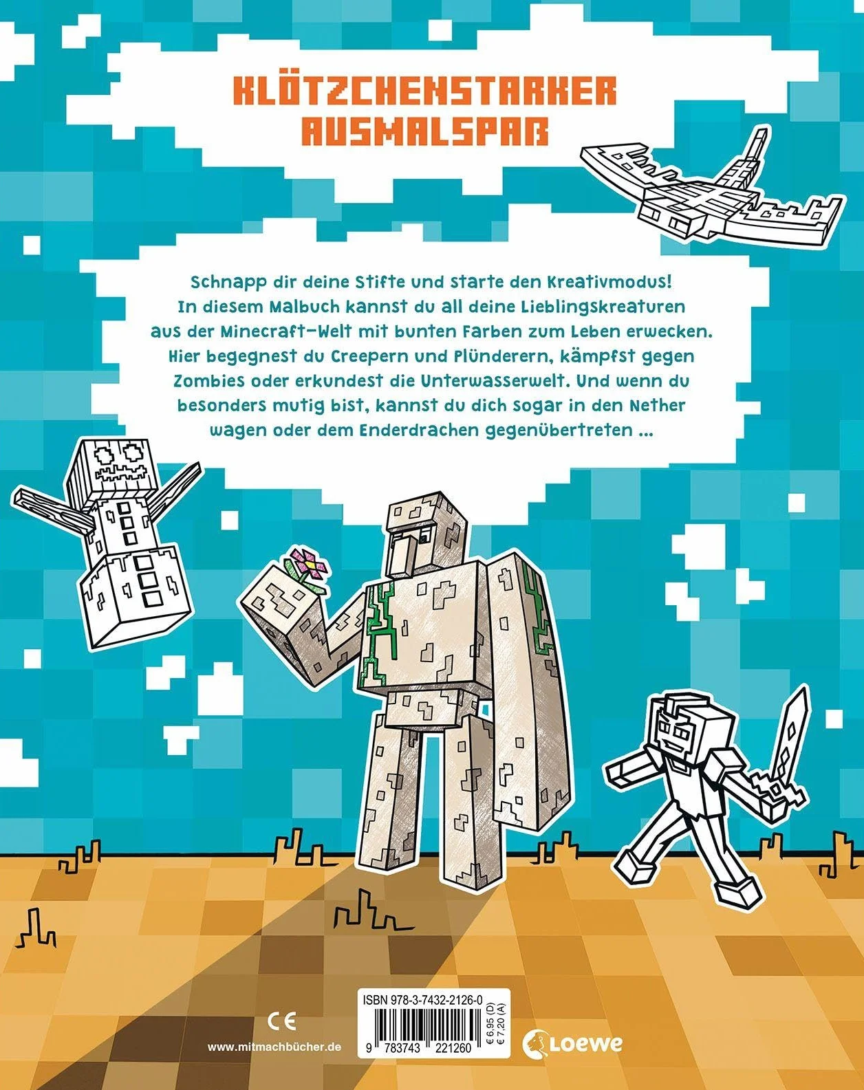 Malbuch für Minecrafter: Perfektes Geschenk für Minecraft-Fans - Kreative Beschäftigung mit coolen Motiven für Kinder ab 5 Jahren
