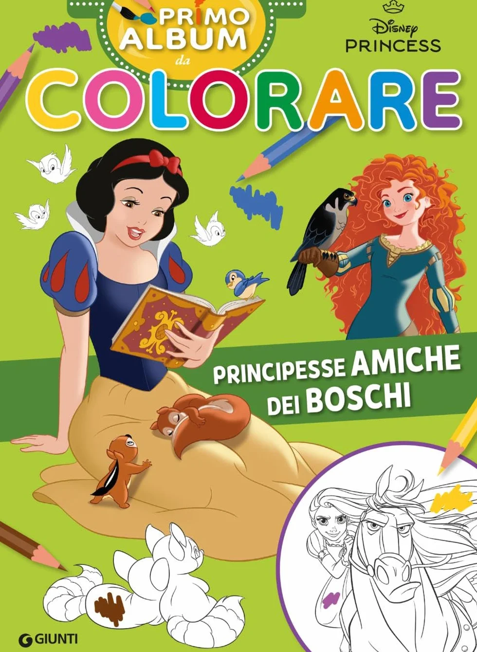 Principesse amiche dei boschi. Primo album da colorare. Ediz. a colori