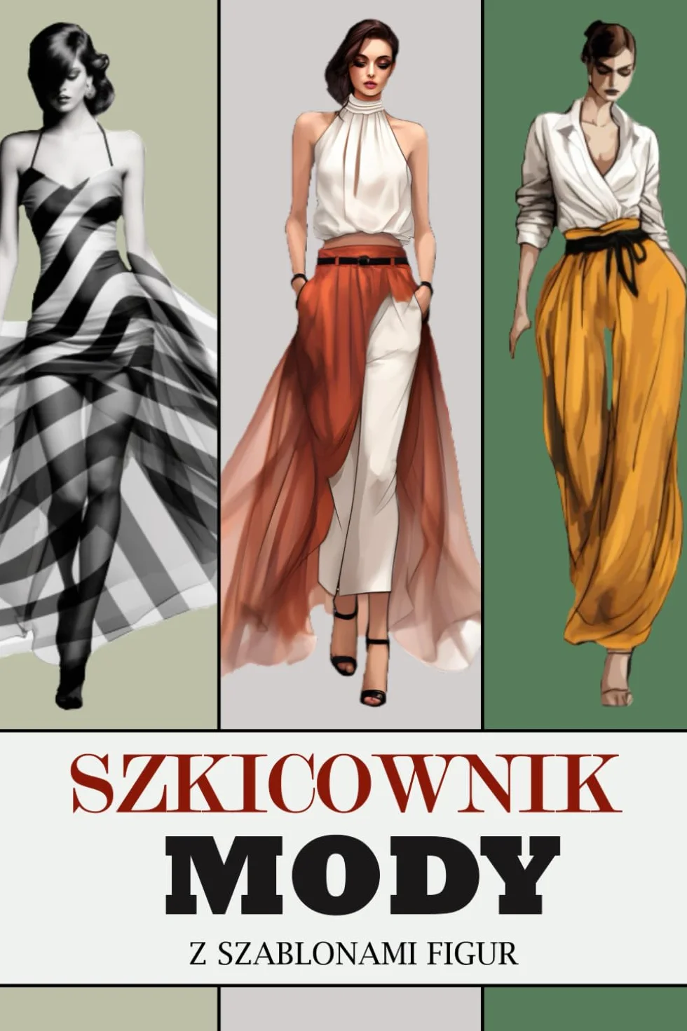 Szkicownik Mody z szablonami figur: Zeszyt do rysowania pomysłów na ubrania, zawiera sylwetki kobiet i mężczyzn, idealny dla dzieci I nastolatków. Zostań projektantem mody. Rozmiar A5
