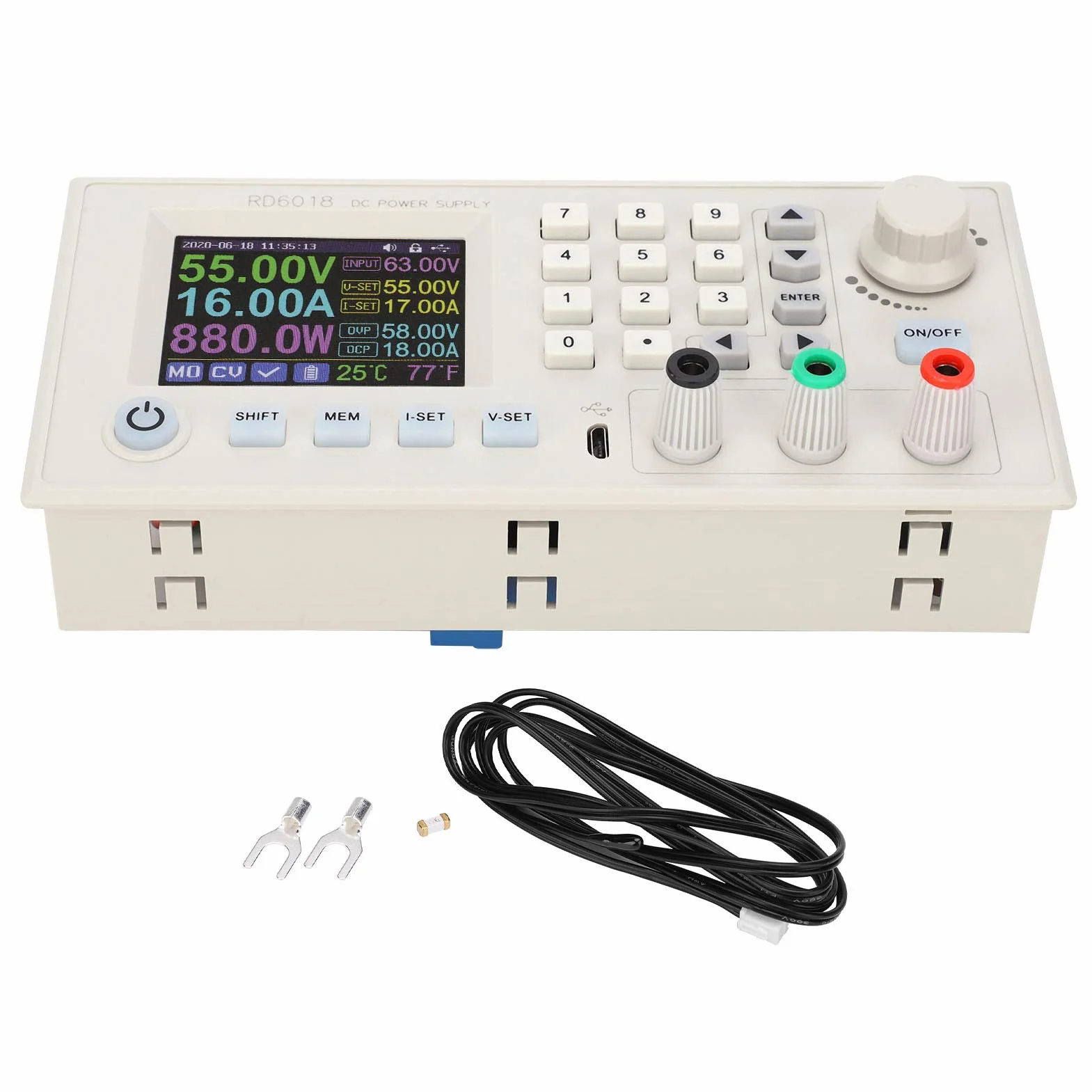 Regulowany CNC Moduł Zasilacza DC-DC Buck Stałe Zasilanie ławki DC 6-70V do 0-60V(RD6018)