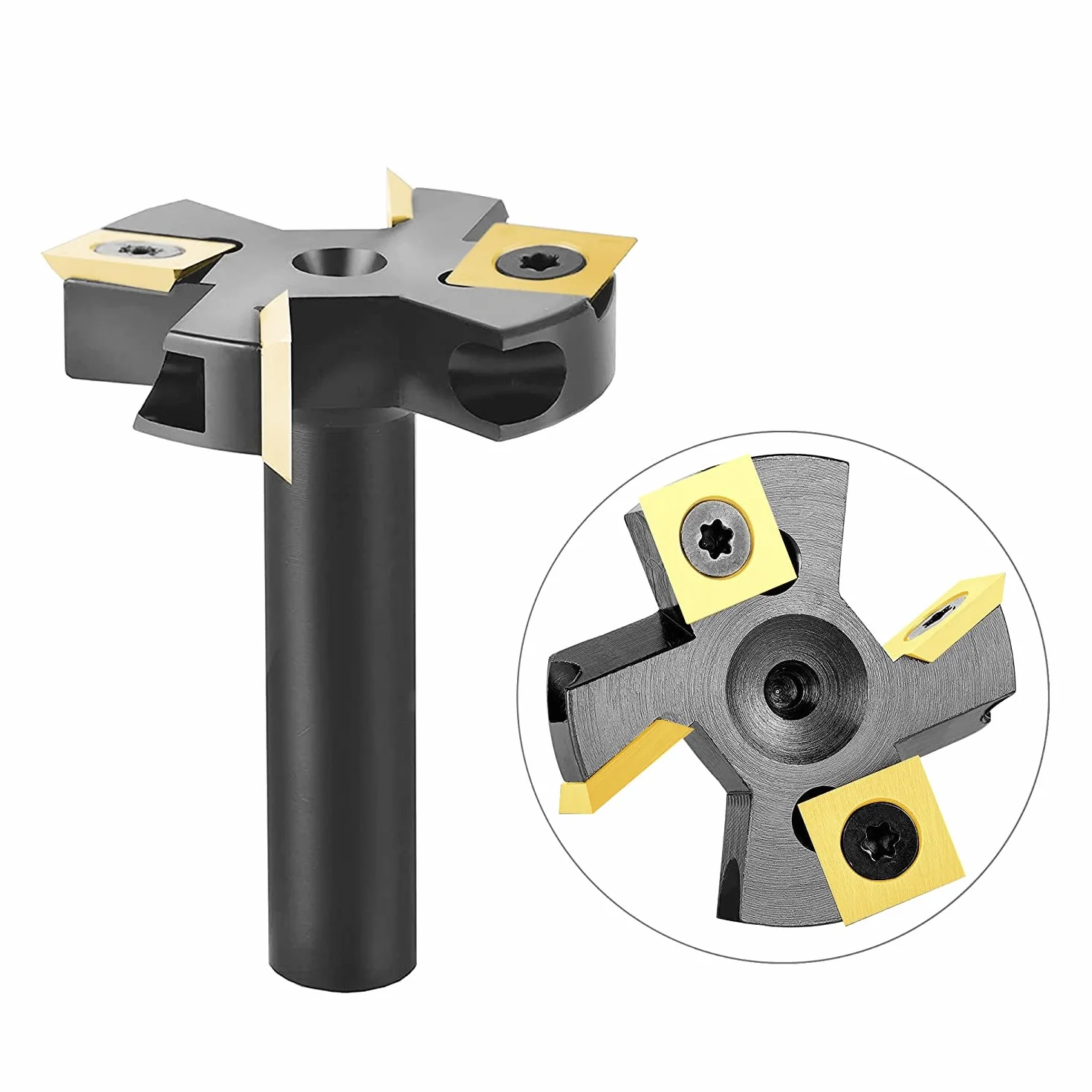 SpeTool Frez płaski, 12 mm, trzpień, 45 mm, średnica cięcia, frez płaski, frez do frezowania frezarki z powłoką ATS Płyty przekładniowe 2+2 frezy CNC Frez do drewna Frez do frezowania wałka