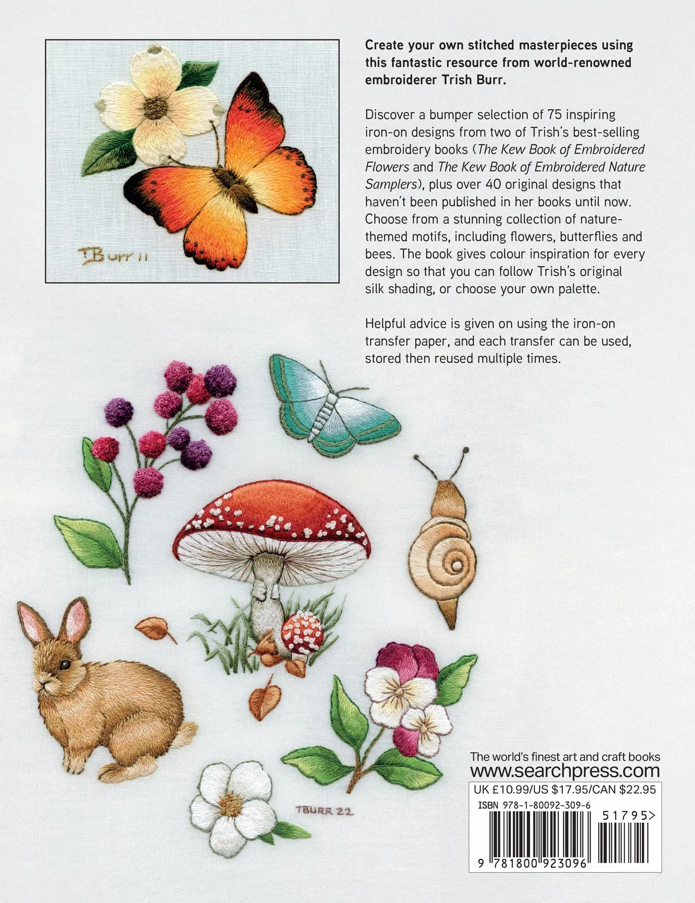 Trish Burr's Nature Embroidery Transfers: 75 Iron-On Designs