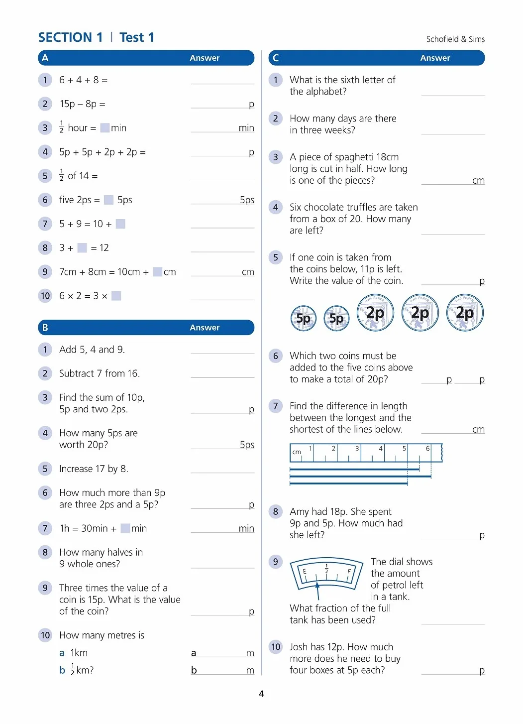 Mental Arithmetic Book 2: KS2 Maths, Year 4, Ages 8-9