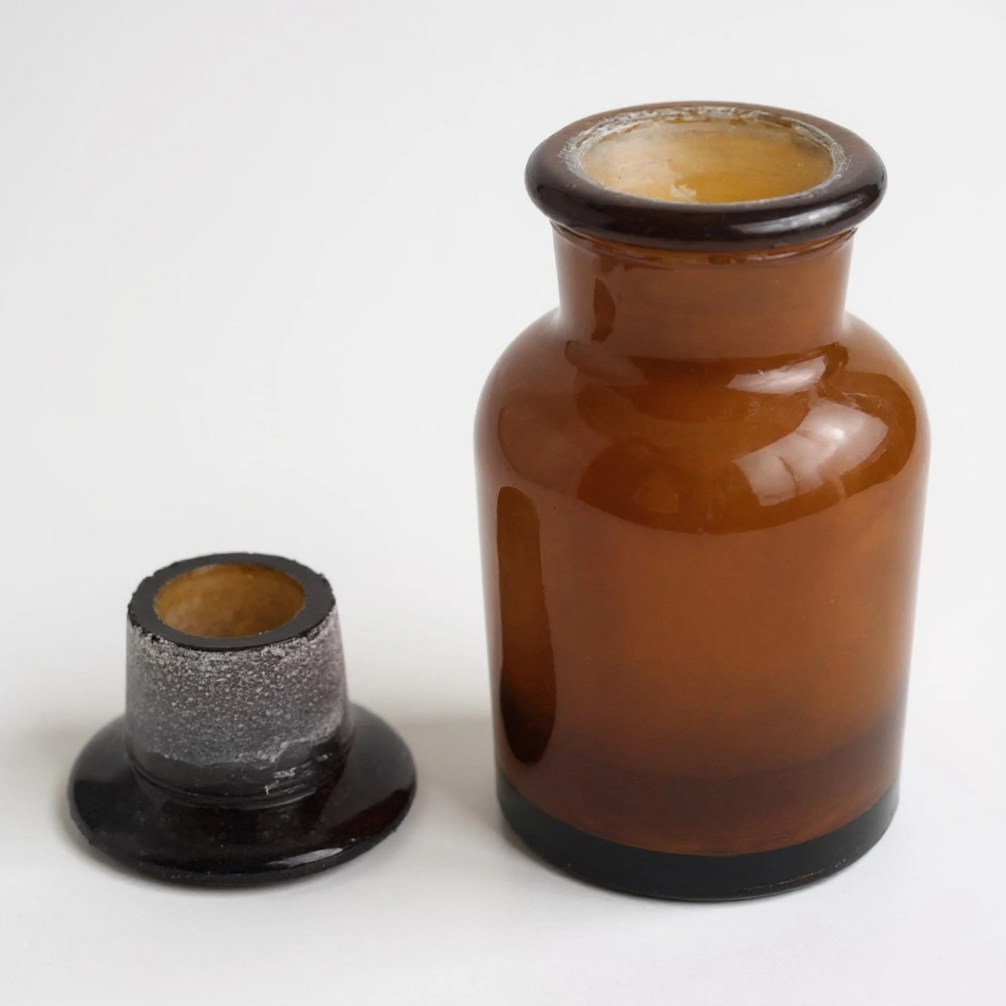 GMMH 3 x butelka apteczna (500 ml) szeroką szyjki, szklana, laboratoryjna, okrągła