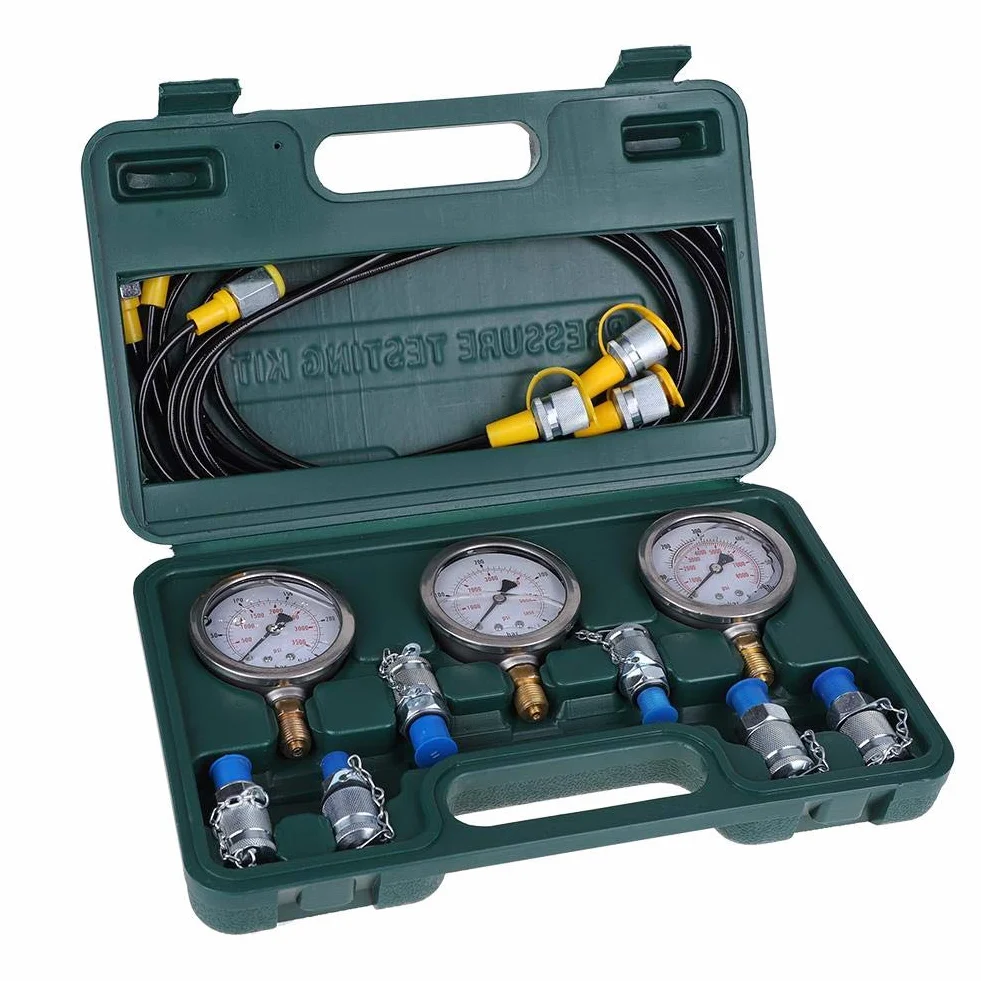 Zestaw manometrów hydraulicznych, części do koparek, tester hydrauliczny, zestaw do testowania ciśnienia ze sprzęgłem węża testowego i miernikiem do maszyn budowlanych koparek