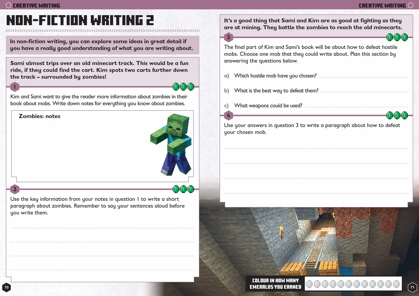 Minecraft English Ages 7-8: Official Workbook
