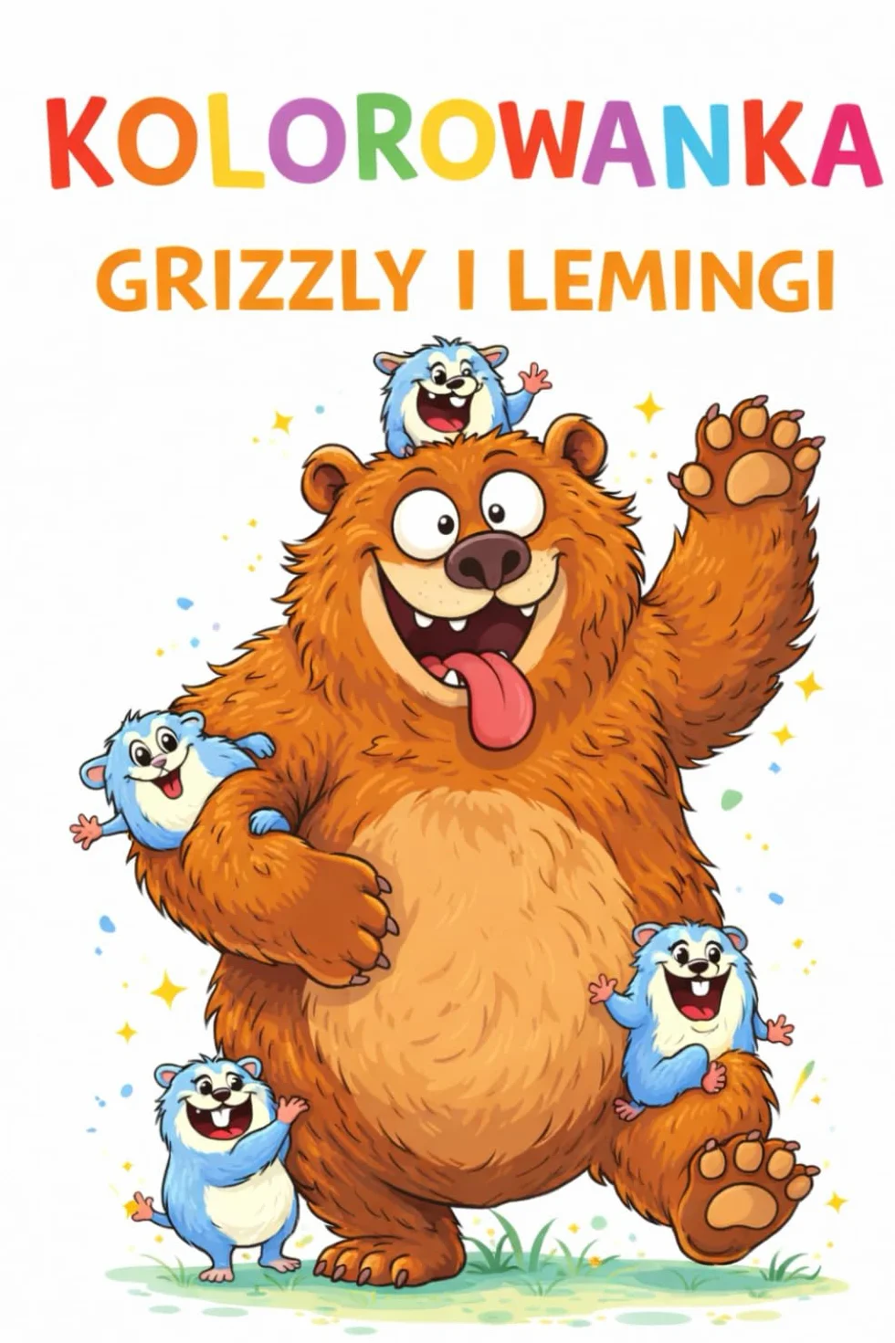 Kolorowanka Grizzly i lemingi