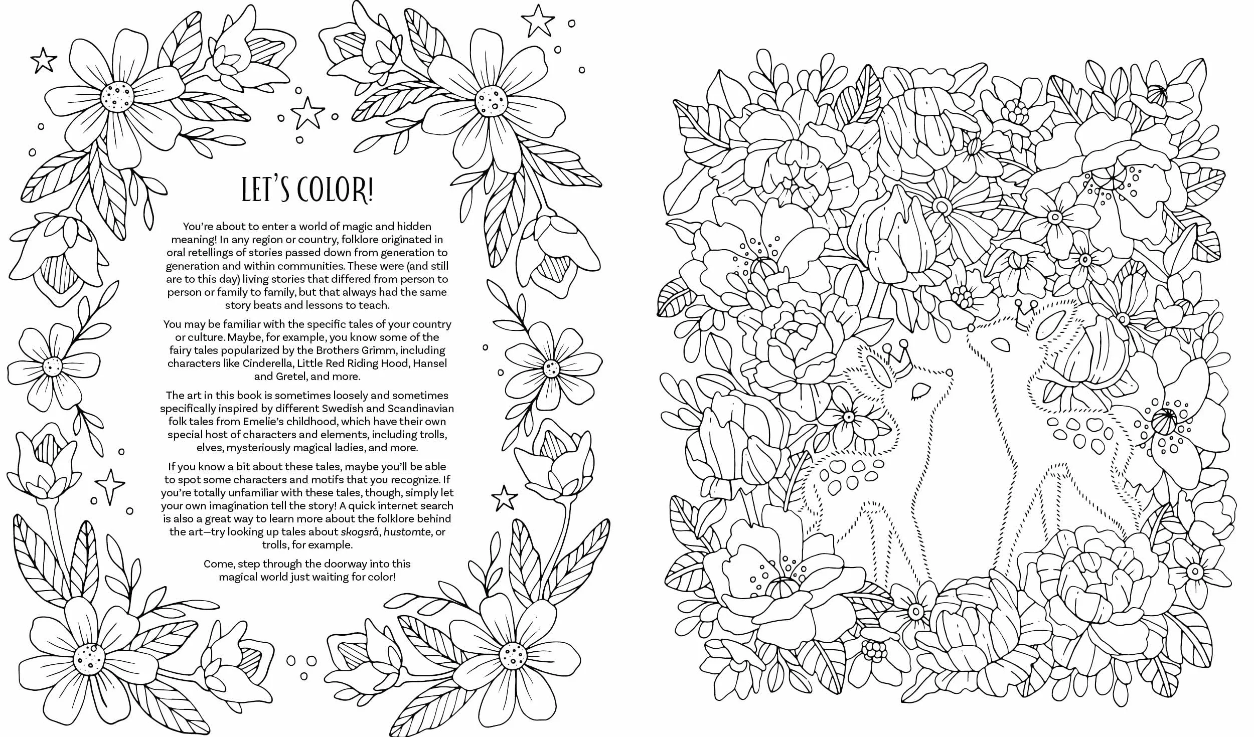 Fairy Tales & Folklore Coloring Book: A Magical Journey Inspired by Scandinavian Fables