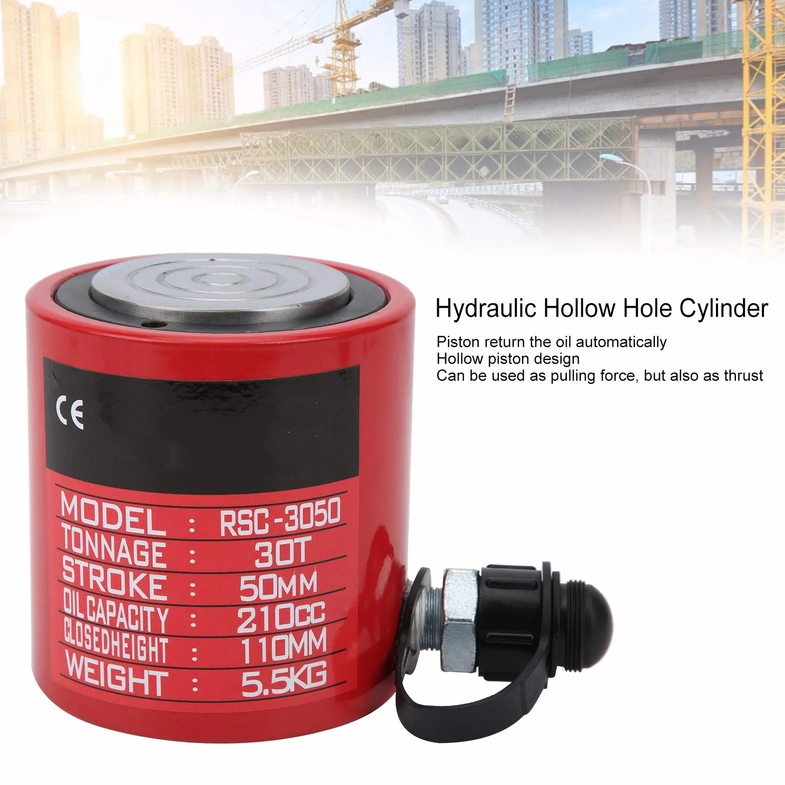 Cylinder hydrauliczny, RSC––3050 30T oddzielny wgłębienie otworów, elektronarzędzia produkty przemysłowe