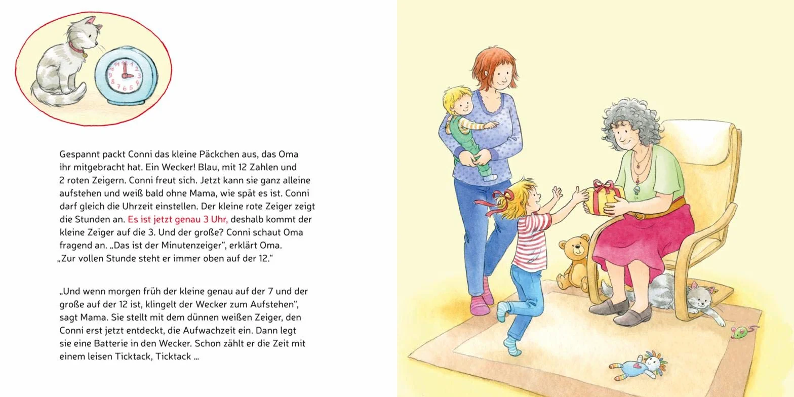 LESEMAUS 190: Conni lernt die Uhrzeit