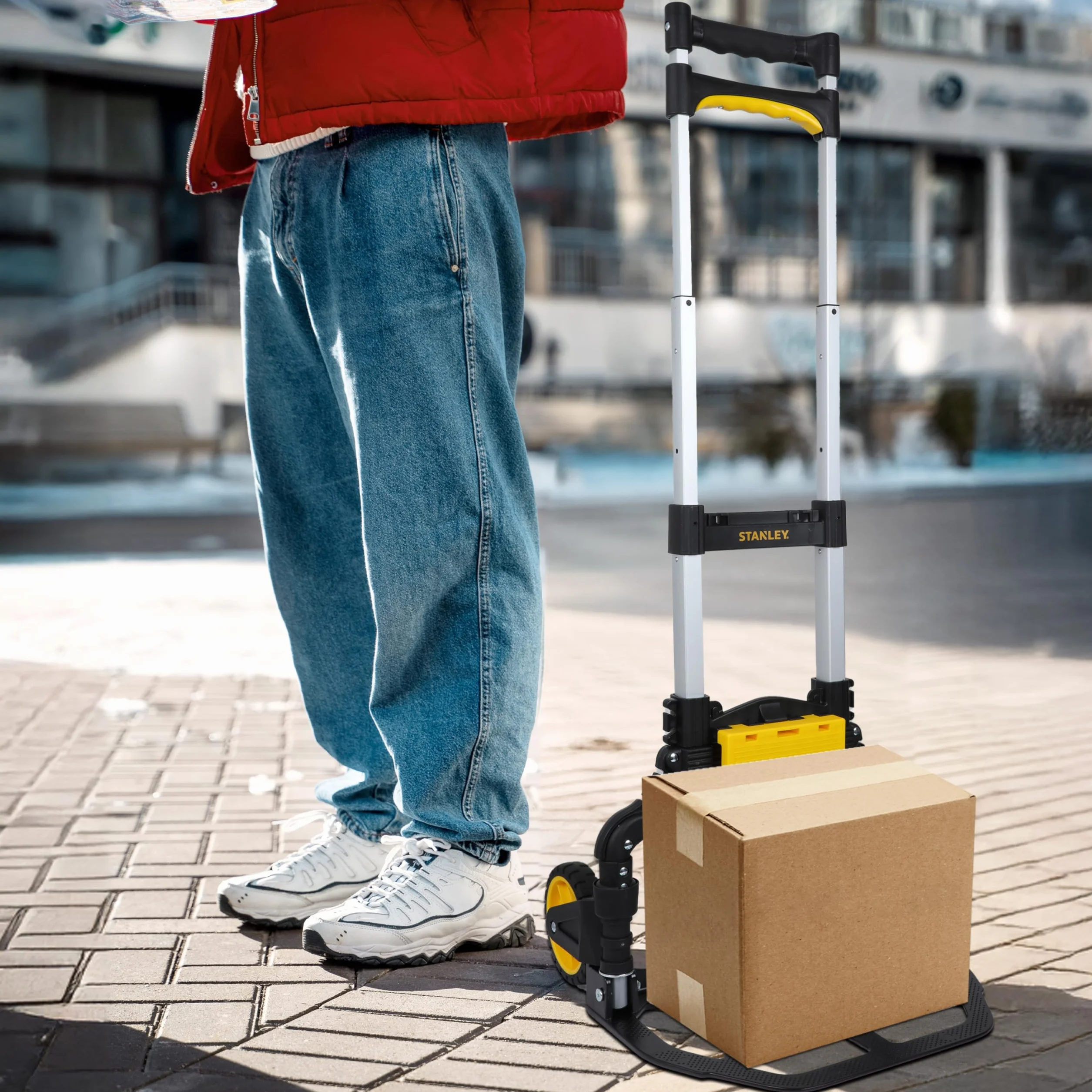 Stanley SXWTD-FT501 Składany Wózek Transportowy, Srebrny/Czarny, 70 kg