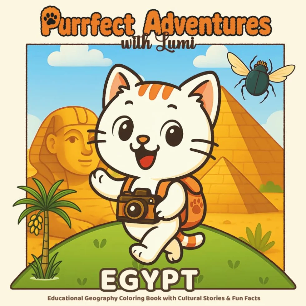 Purrfect Adventures with Lumi – Egypt: Color your way through pyramids, pharaohs and desert discoveries