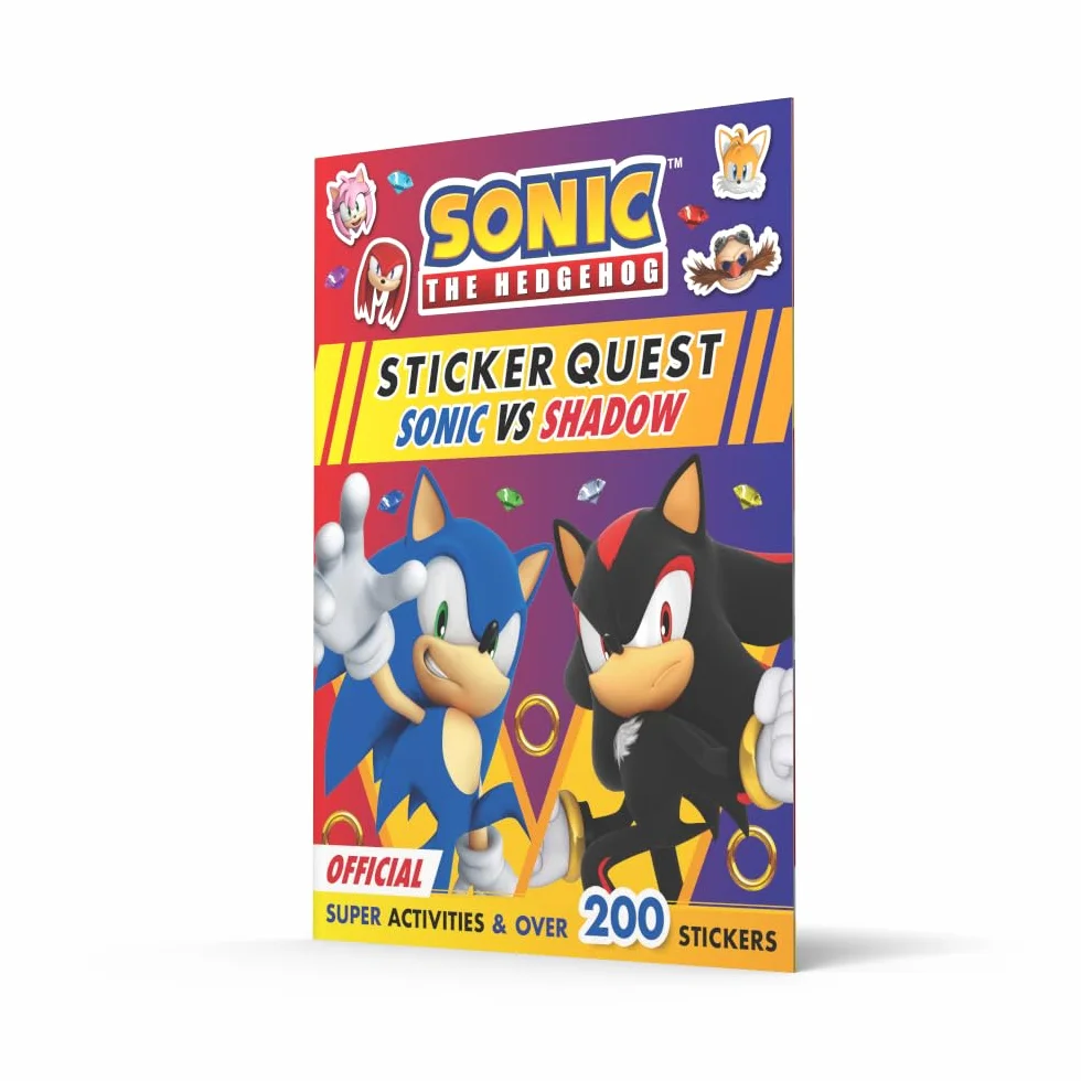 Sonic the Hedgehog Sticker Quest: Sonic vs Shadow: Sticker Activity Book packed with puzzles and over 200 stickers! Perfect for fans of the games, movies and TV shows