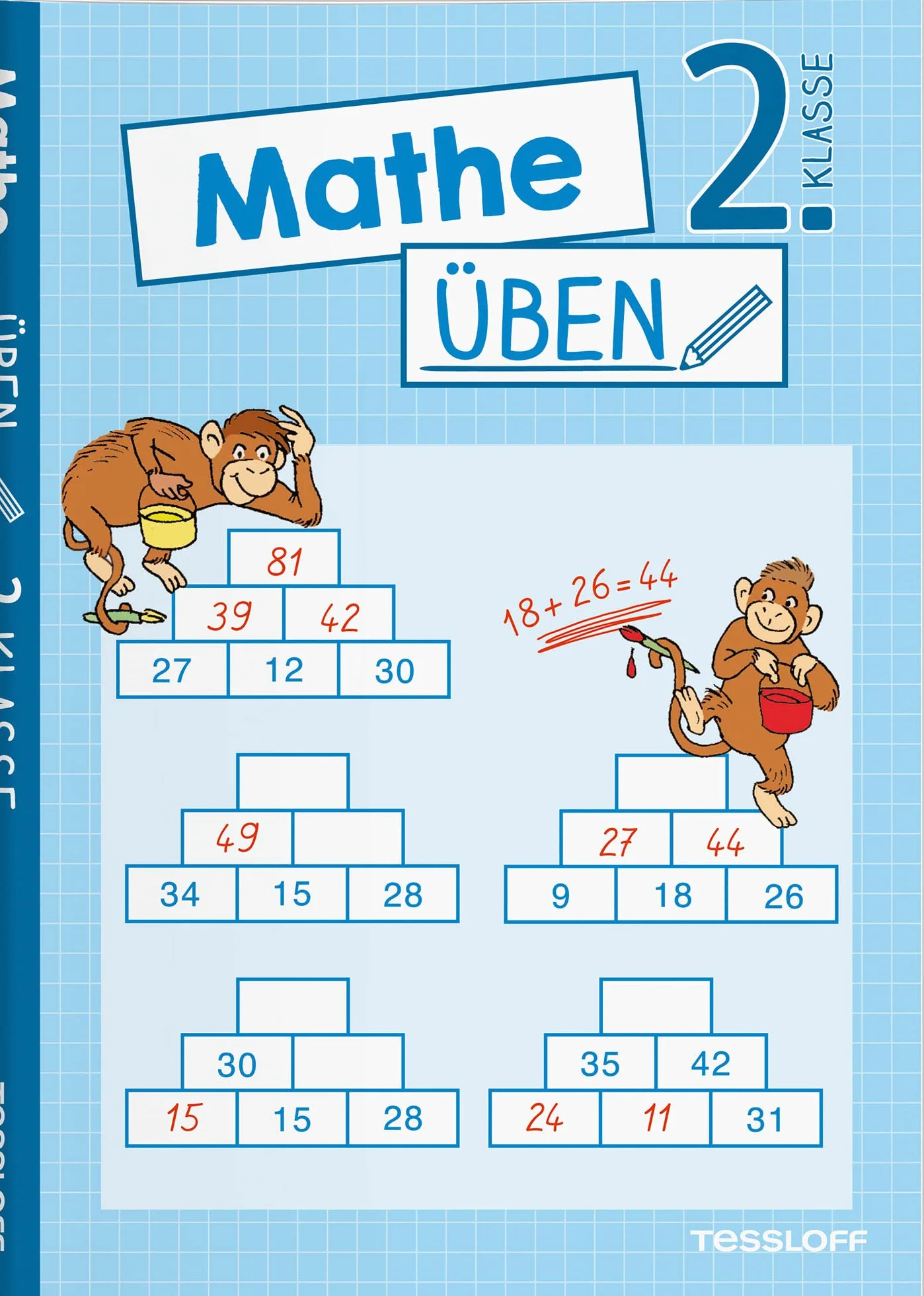 Mathe üben 2. Klasse: Zahlen bis 100, plus und minus, Einmaleins oder Geometrie