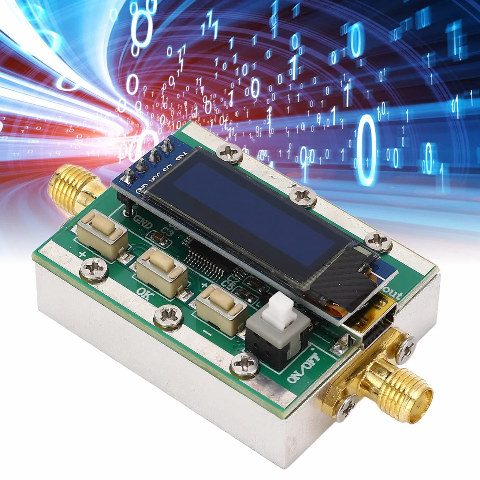 Cyfrowy moduł Tłumika RF 1-3800 MHz Tłumik RF Programowalny Tłumik RF ze Stopniem Cofania Obudowa CNC Sterowanie za pomocą Komputera PC 5 V
