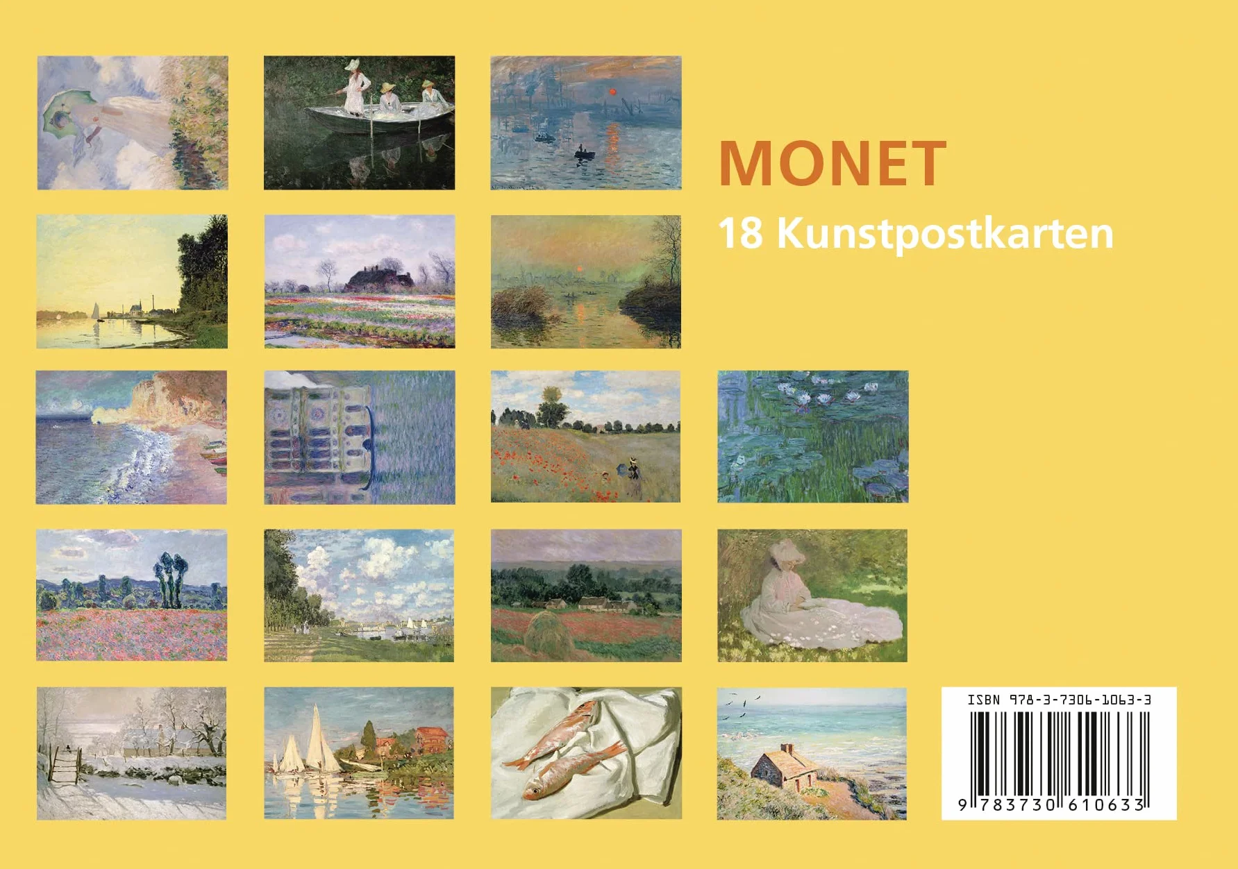 Postkarten-Set Claude Monet: 18 Kunstpostkarten aus hochwertigem Karton. ca. 0,28€ pro Karte: 9