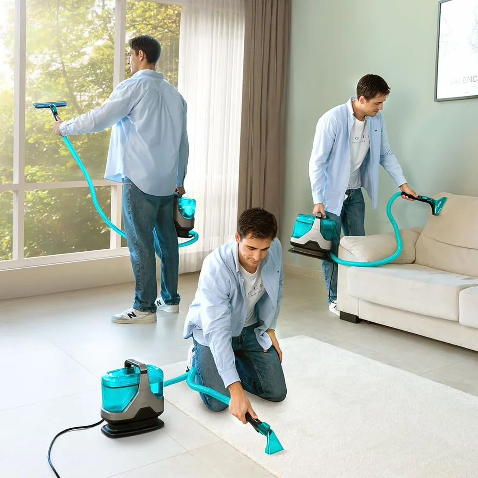 Cecotec Conga 6000 Carpet&Spot Clean XXL Advance środek do czyszczenia dywanów i odkurzaczy – Conga 6000 W, rozpyla, odkurza i czyści, siła ssąca 15 kPa, zbiornik 1300 ml, promień działania 7 m