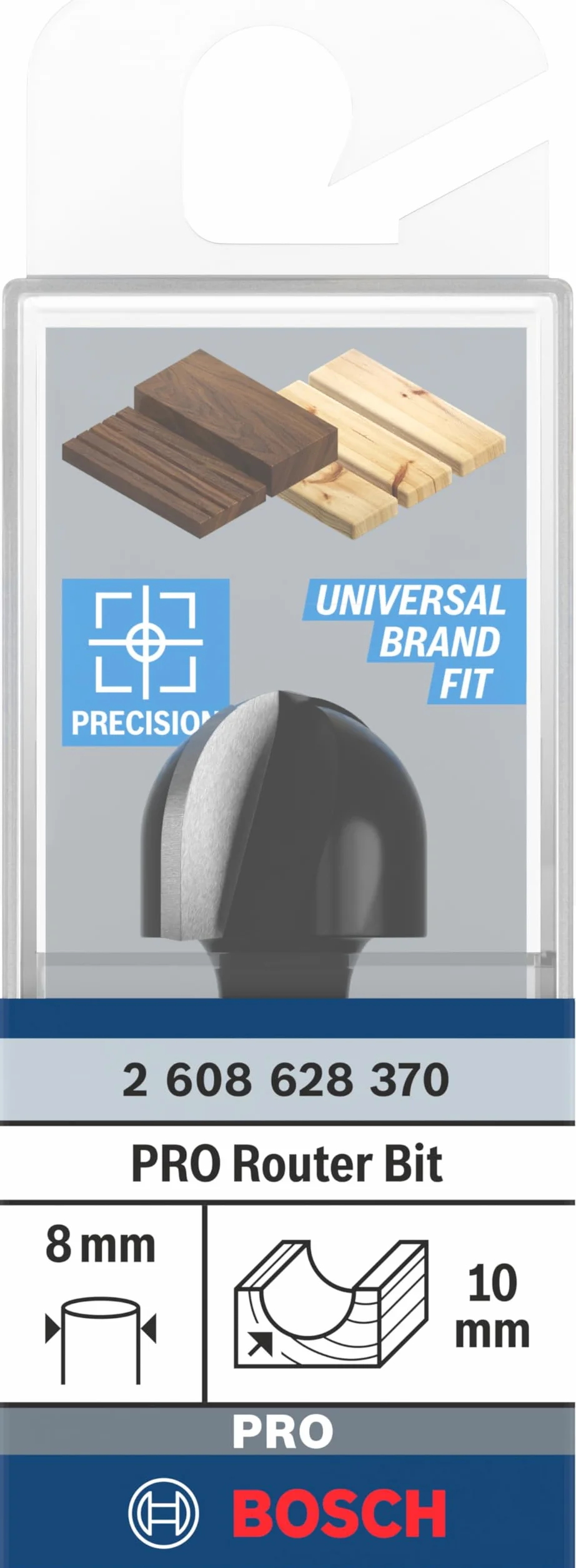 Bosch 1x Frez PRO promieniowy wypukły (do Miękkie drewno, Twarde drewno, Ø 20 mm, Professional Akcesoria Frez ręczny, Frez krawędziowy)