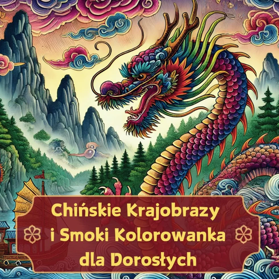 Kolorowanka Dla Dorosłych Antystresowa: Chińskie Krajobrazy i Smoki Kolorowanka dla Dorosłych, 40 Niepowtarzalnych Obrazów, Relaksująca podróż Przez ... Krajobrazy Chin i Mistyczne Chińskie Smoki