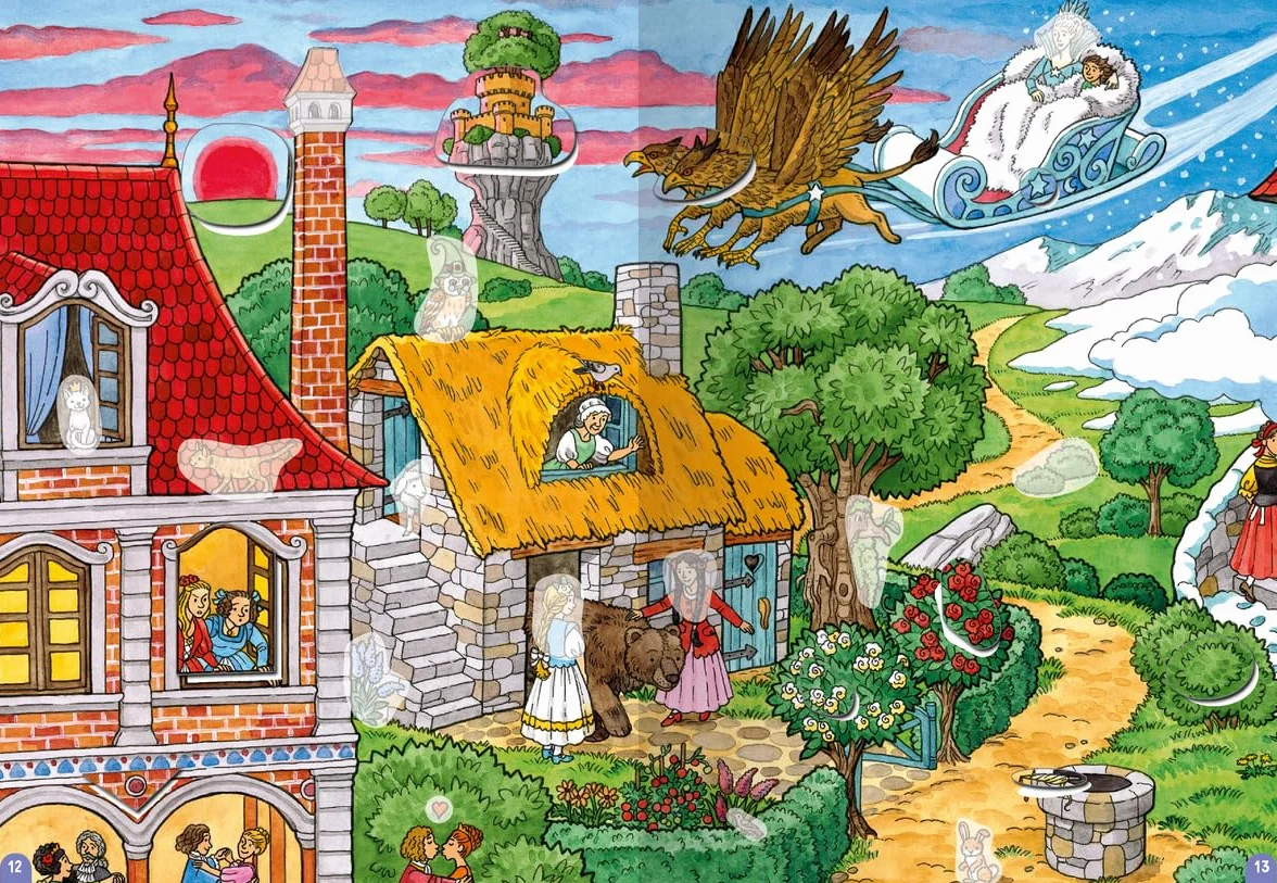 Wimmeln, Rätseln, Stickern: Märchen