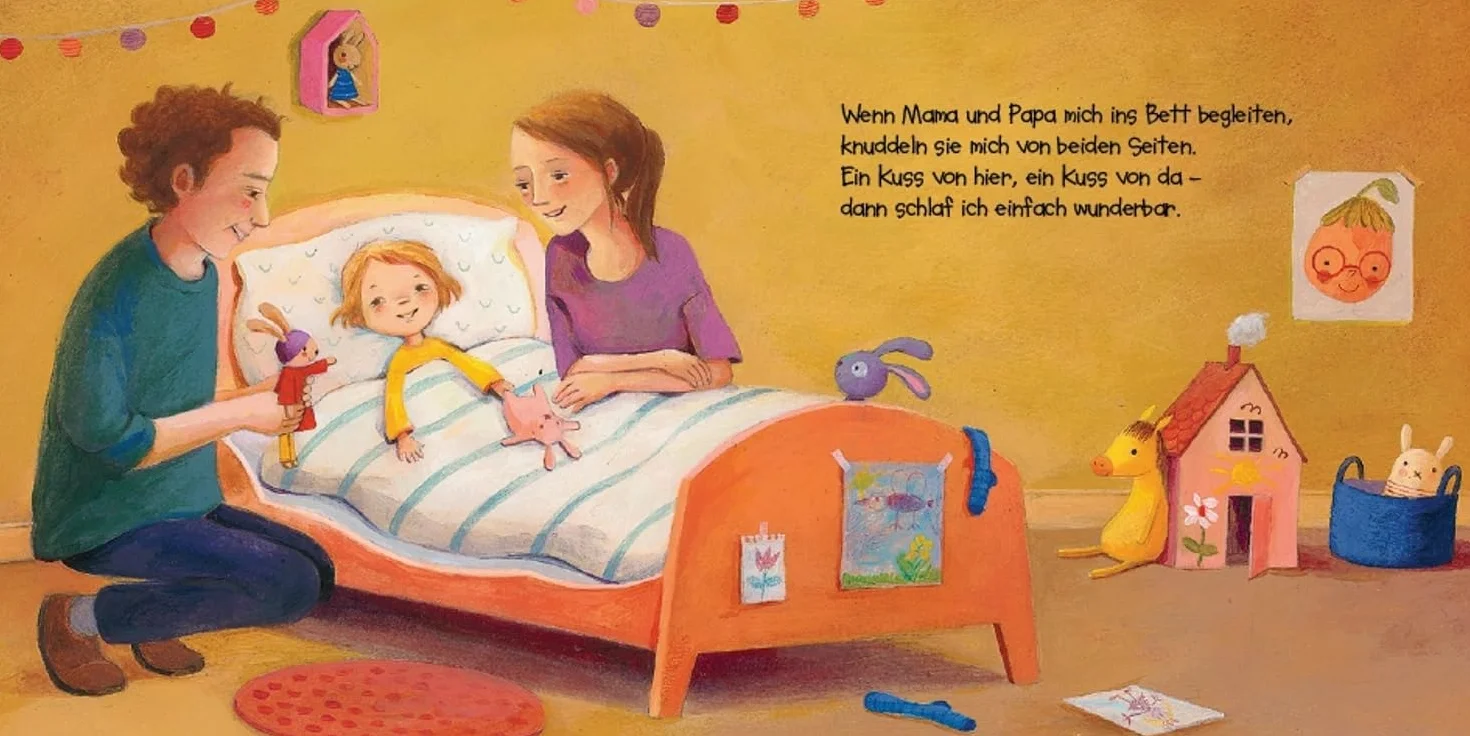 Wie kleine Kinder schlafen gehen: Süßes Pappbilderbuch als sanfte Einschlafhilfe für Kinder ab 2 Jahren