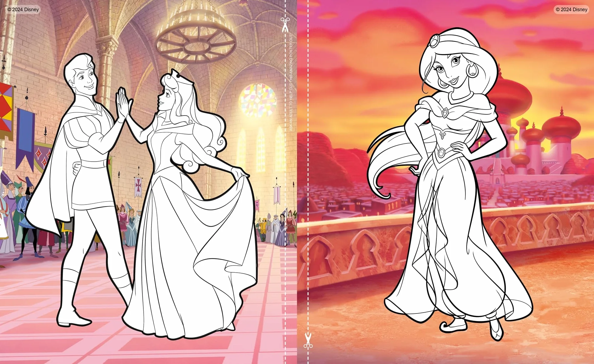 Disney Princess: 5 in 1 Colouring: A magical colouring and sticker adventure