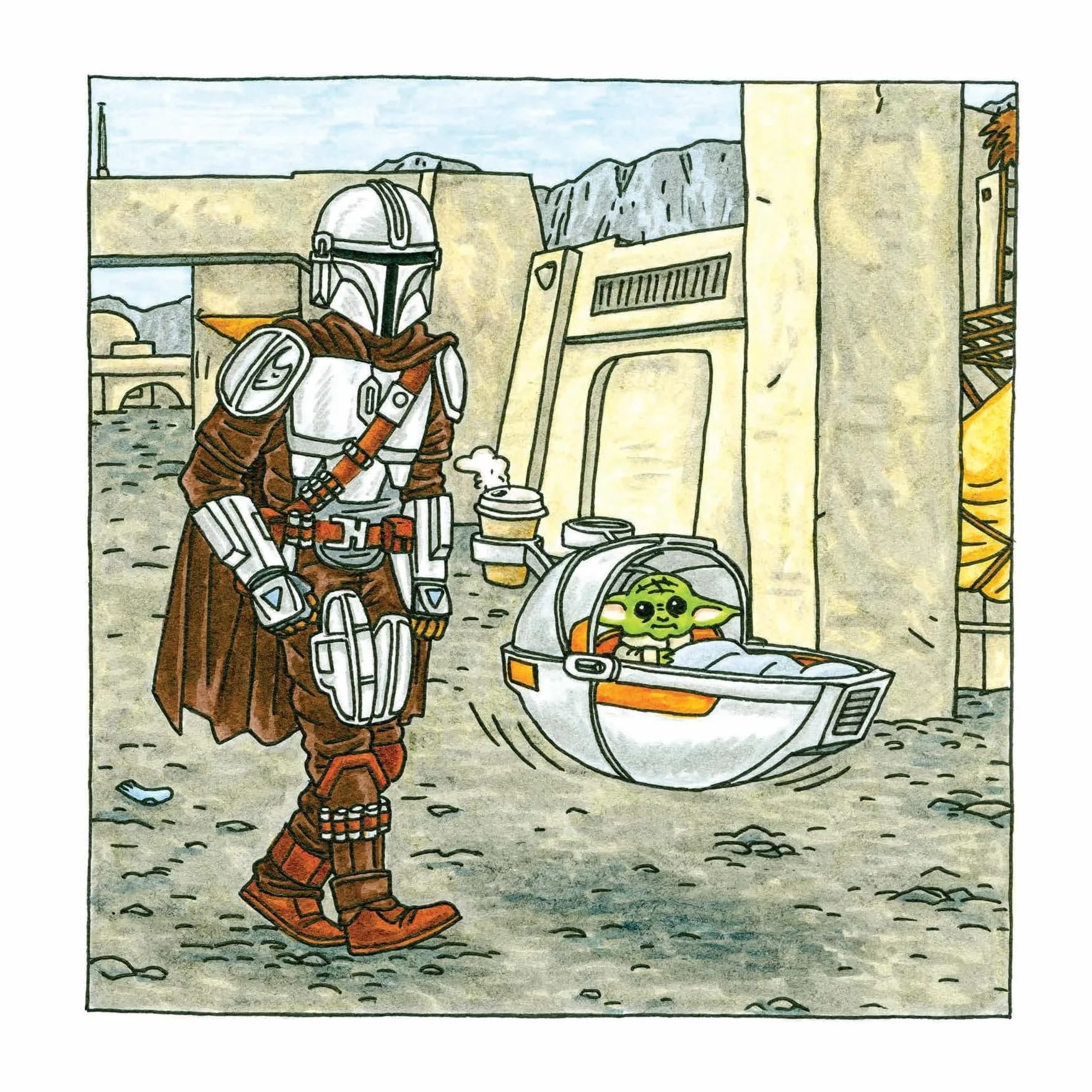 Star Wars The Mandalorian and Child 2026 Wall Calendar