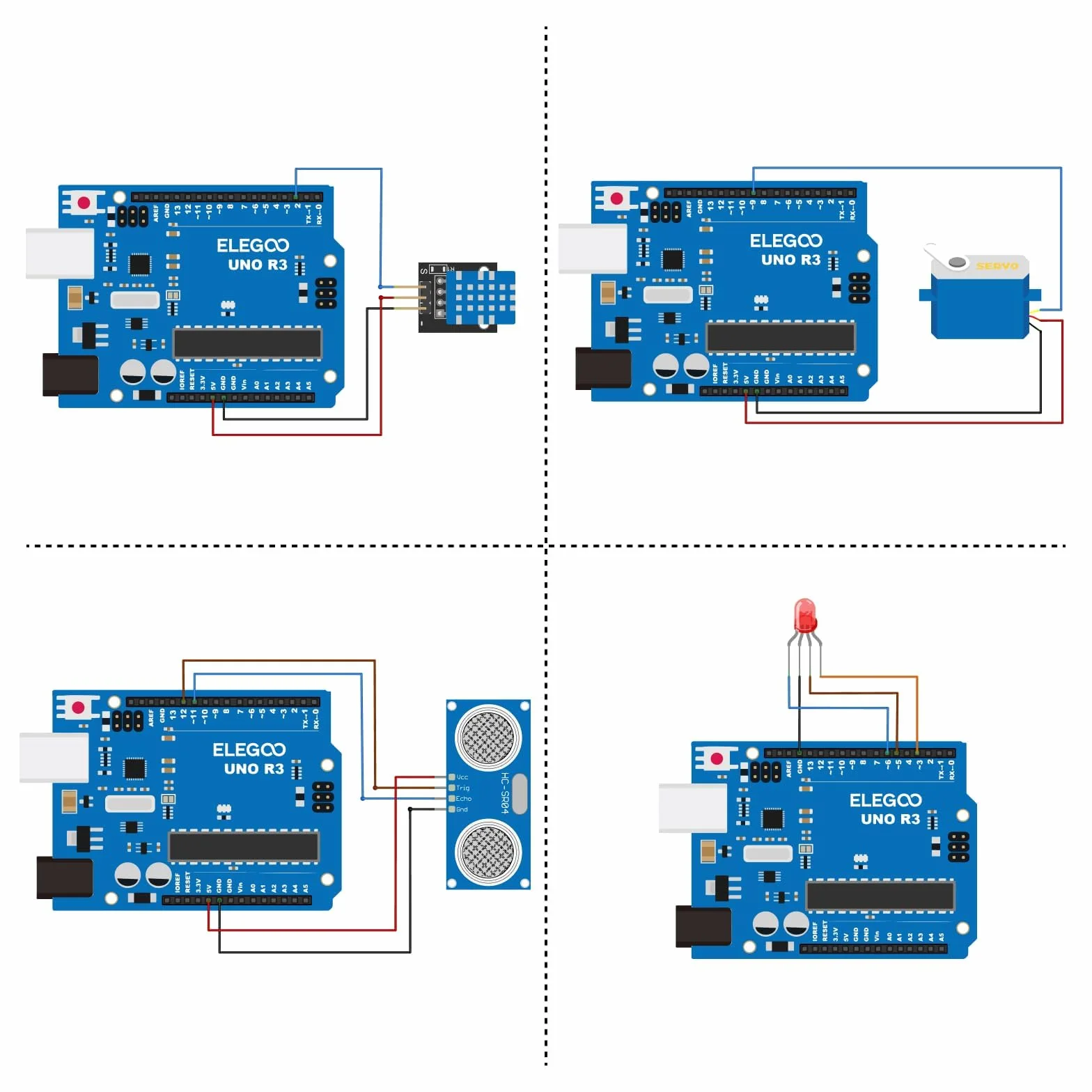 ELEGOO UNO R3 Ultimate Starter Kit, kompatybilny z Arduino IDE kompletny projekt elektronika z niemieckim tutorialem, UNO R3 mikrokontrolerem i akcesoriami (ponad 200 części)
