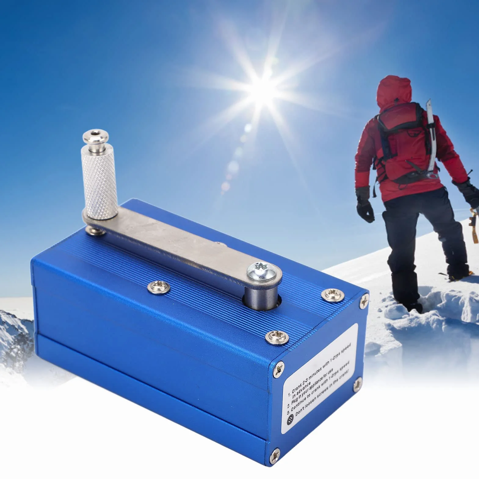 Generator Ręczny Korbowy z Ładowarką do Telefonu 3W-4W, Przenośny Światło COB dla Użytku Awaryjnego, Stop Aluminium, Emergency Power Bank