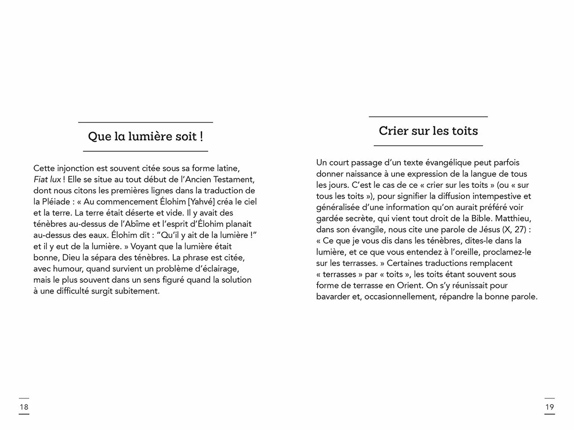 Expressions bibliques expliquées
