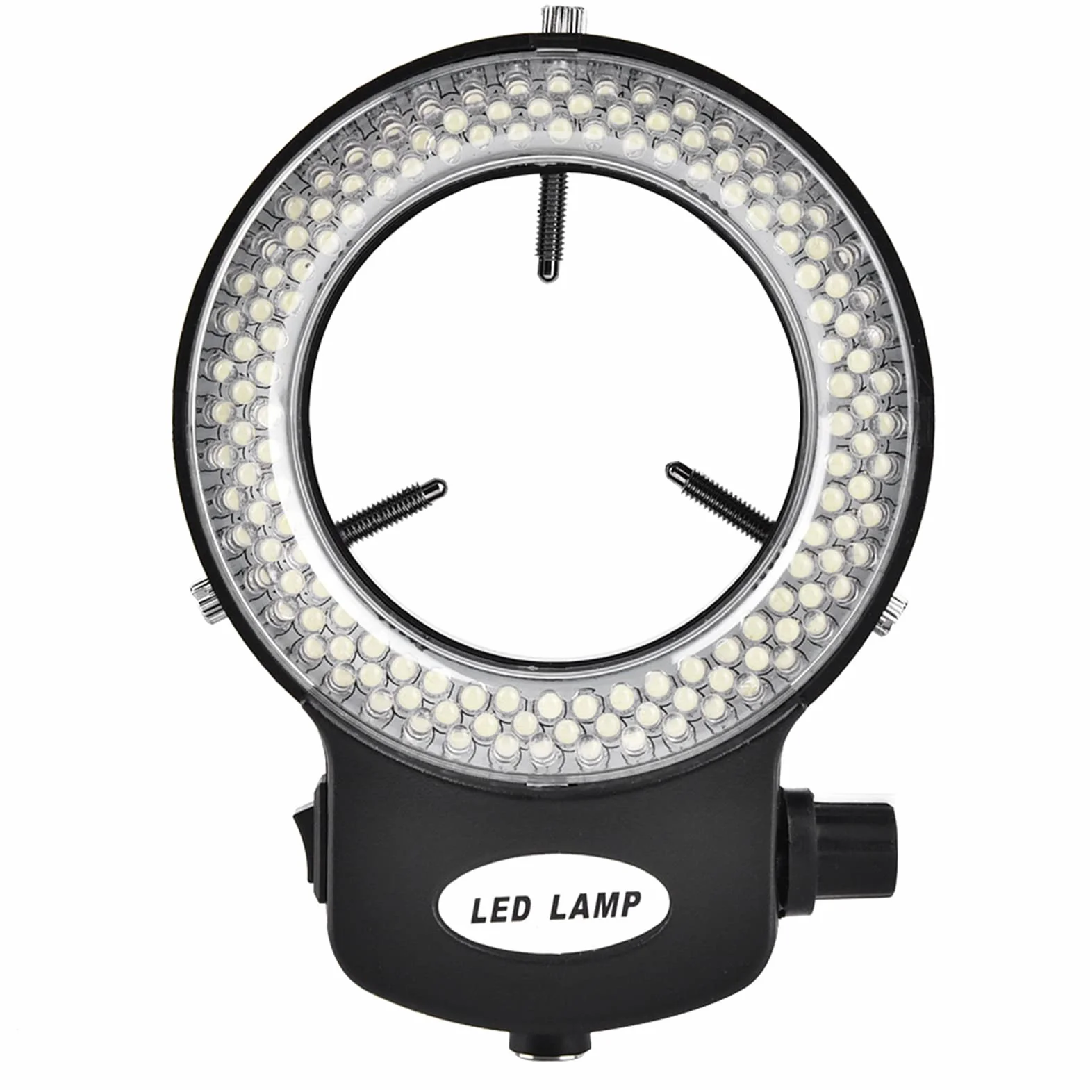 Pierścień świetlny LED do mikroskopu, oświetlenie pierścieniowe LED do mikroskopu, kamery, oświetlenia pierścieniowego stereo, do naprawy biżuterii lampy pierścieniowej (czarny)