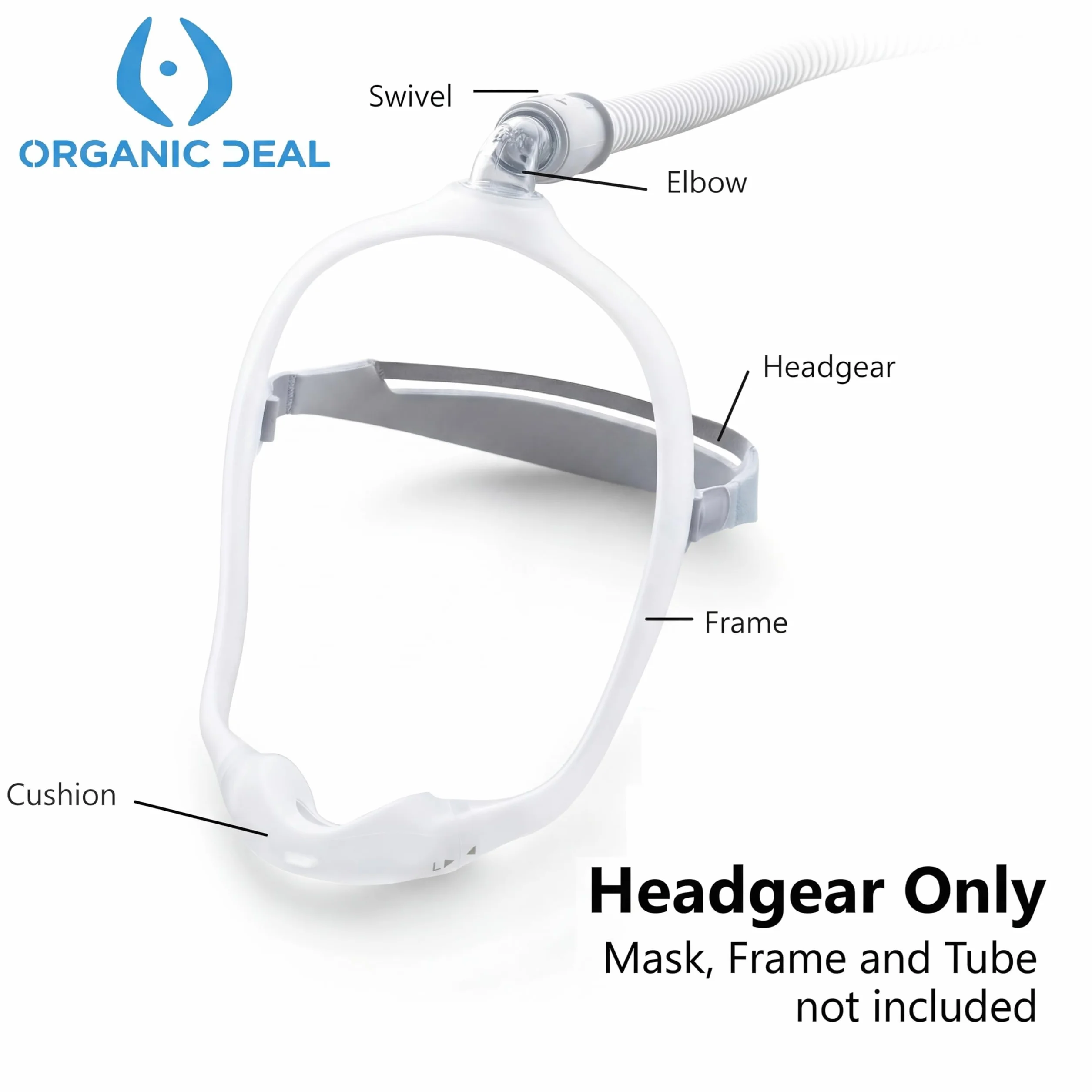 Pasek do nakrycia głowy CPAP do maski nosowej i respiratora DreamWear Maska CPAP Dreamstation - wymiana paska CPAP i materiały CPAP do bezdechu sennego (maska, klipsy nie są dołączone)