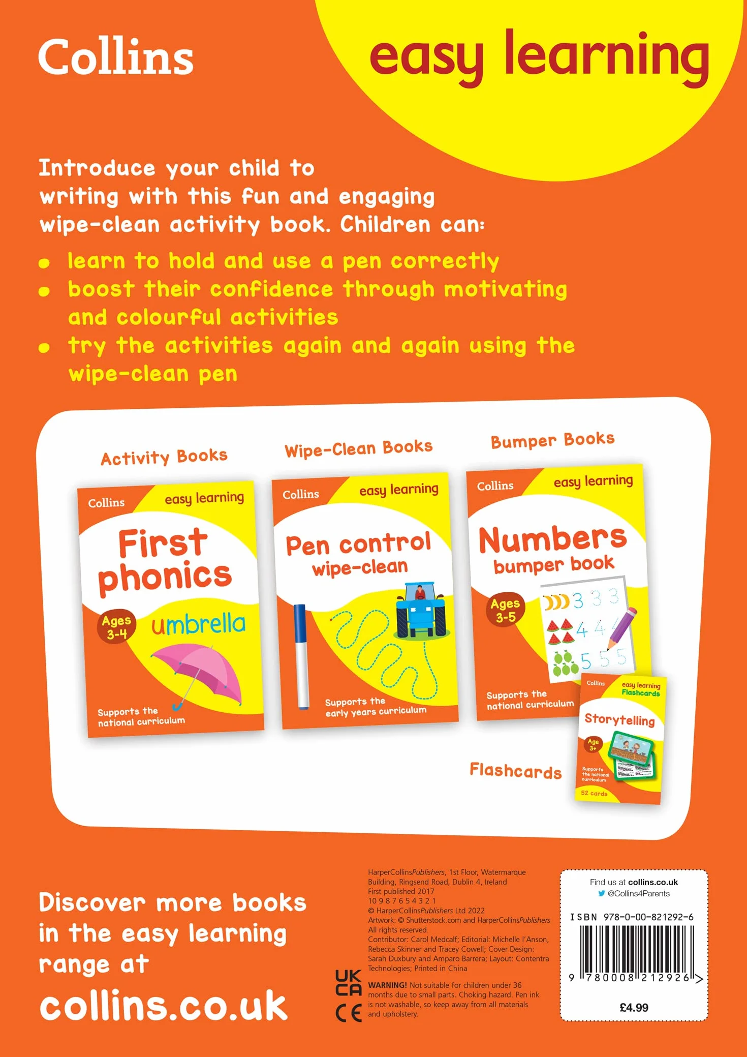 Lower Case Letters Age 3-5 Wipe Clean Activity Book: The ideal home learning resource packed with letter writing practice and early childhood education activities