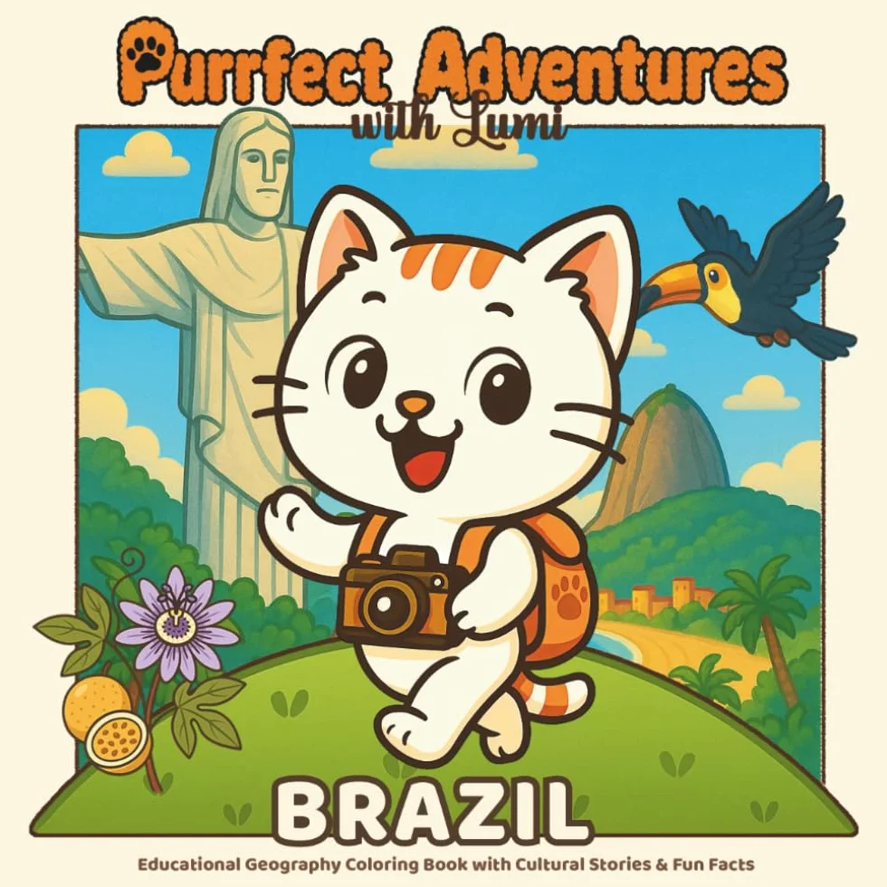 Purrfect Adventures with Lumi – Brazil: A vibrant coloring journey through carnival, rainforest and football fun