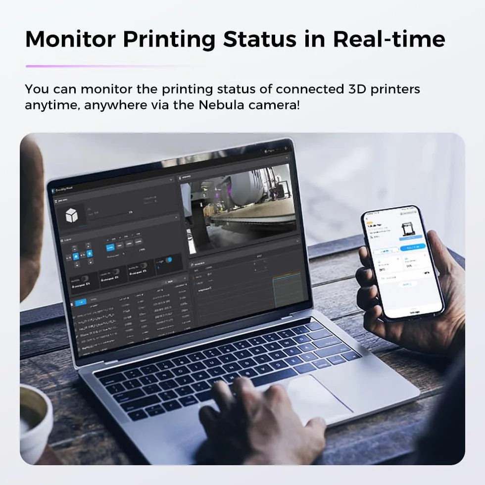 Creality Oficjalna kamera Nebula, 24-godzinny monitoring, automatyczne tworzenie filmów poklatkowych, kompatybilny z Sonic Pad/Nebula Pad/Ender 3 V3 KE/CR 10