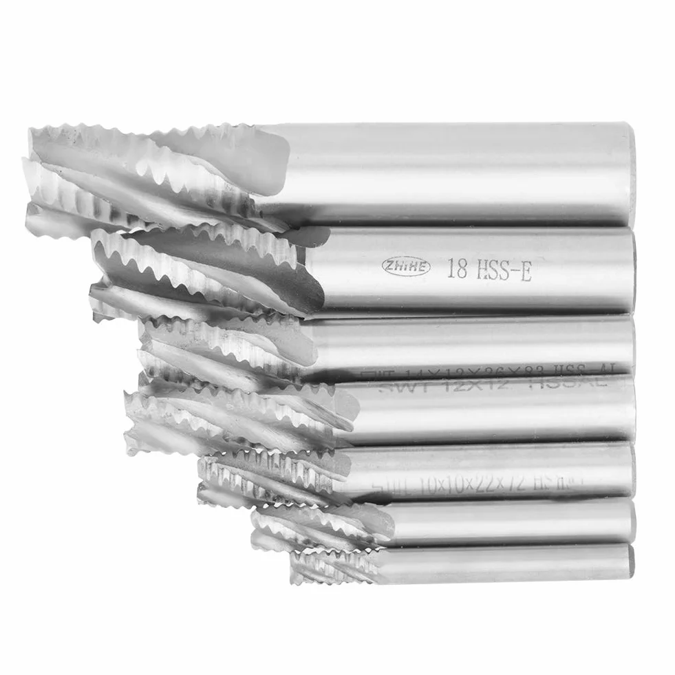7 szt. frezy frezy HSS frez końcowy frez frezem 4 flety 6-20 mm zestaw bitów frezu końcowego