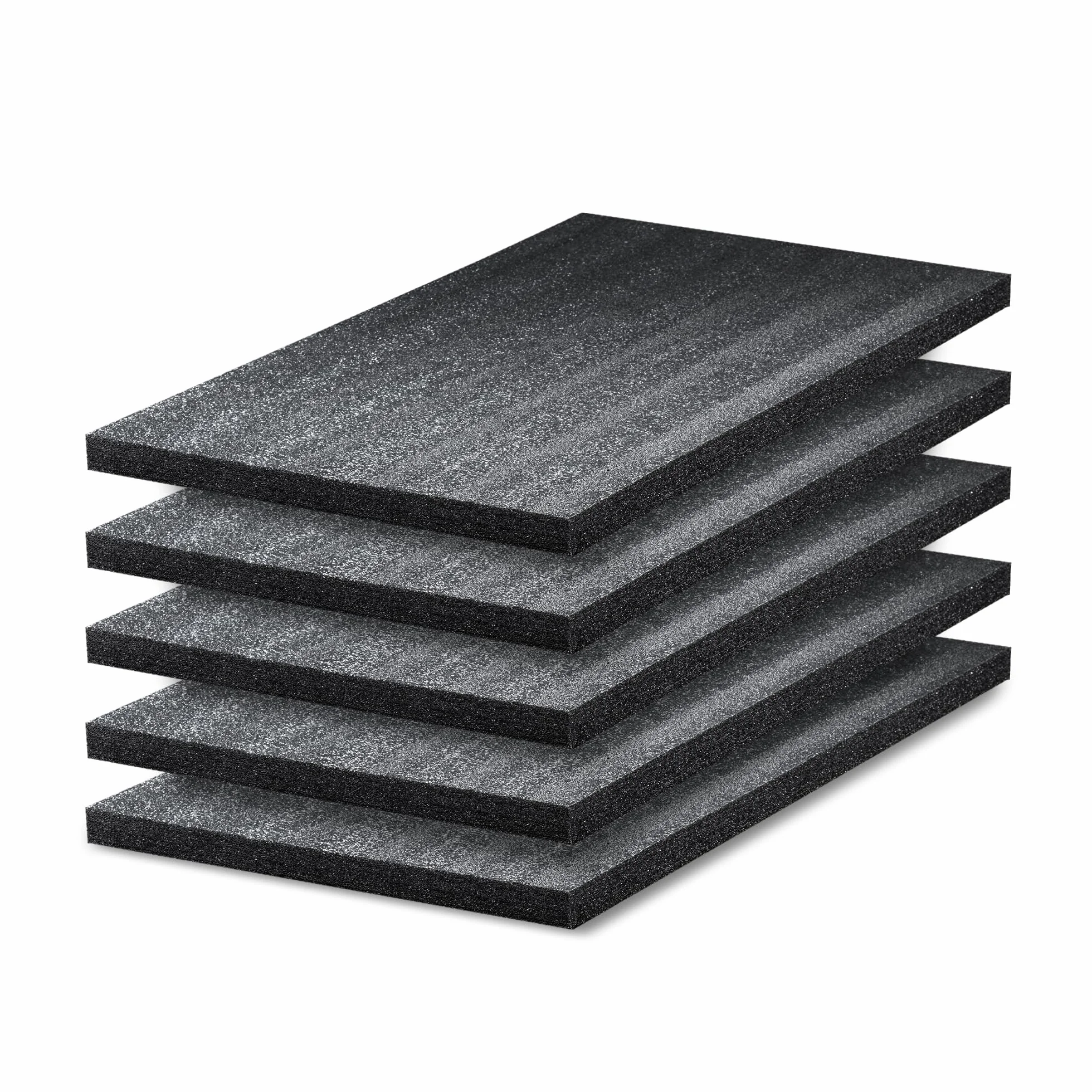 Pianka wielowarstwowa, 5 sztuk, 600 x 400 x 30 mm, Shadow Foam, cięcie i ściąganie, możliwość regulacji, wkładka do aparatu, walizki na narzędzia, wózek narzędziowy, czarna