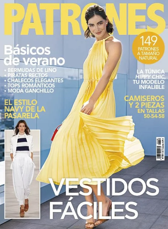 Revista Patrones #459 | Vestidos fáciles: Vestidos para vacaciones, Túnica Hippy chic, El estilo navy