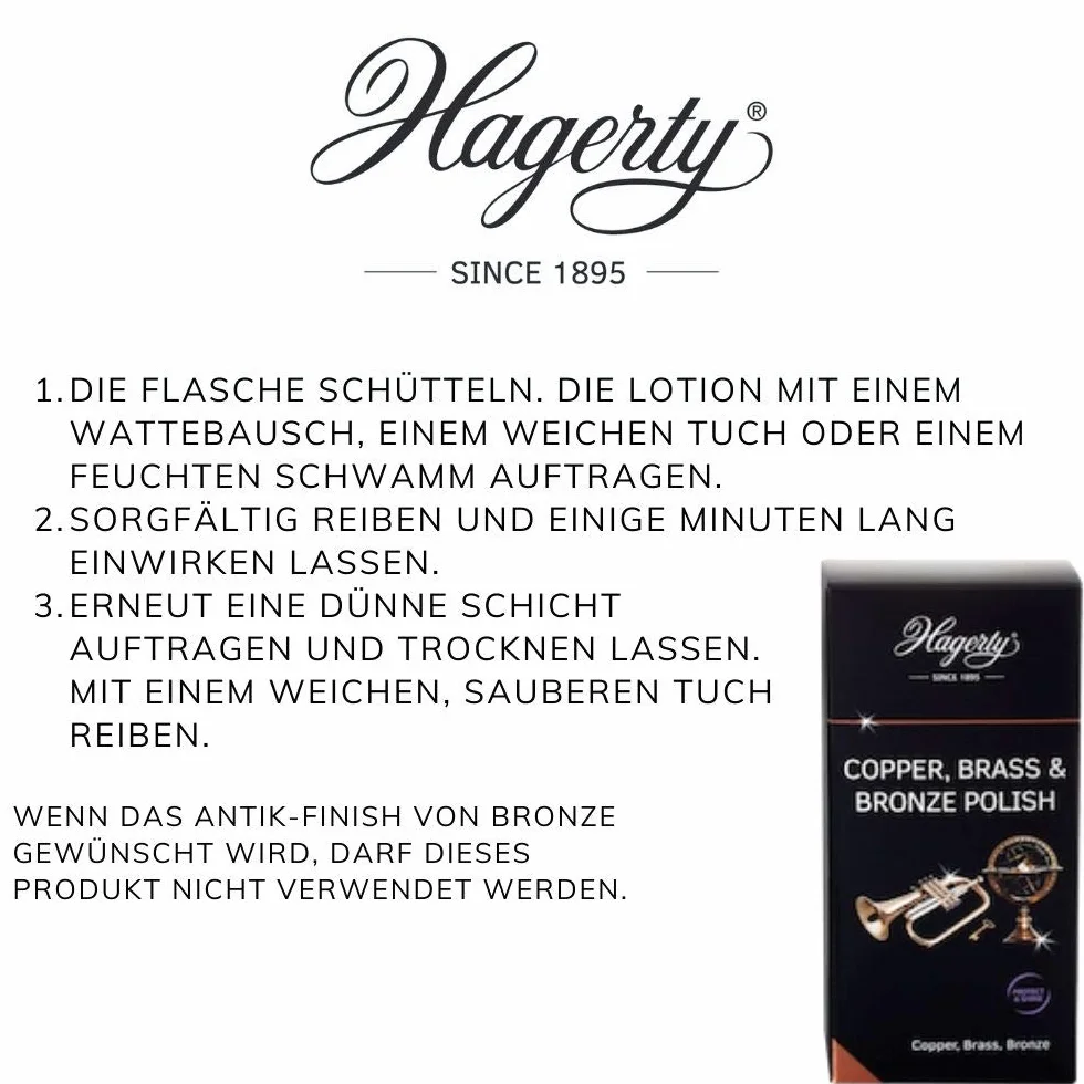 Hagerty Copper/Brass/Bronze Polis, 250 ml