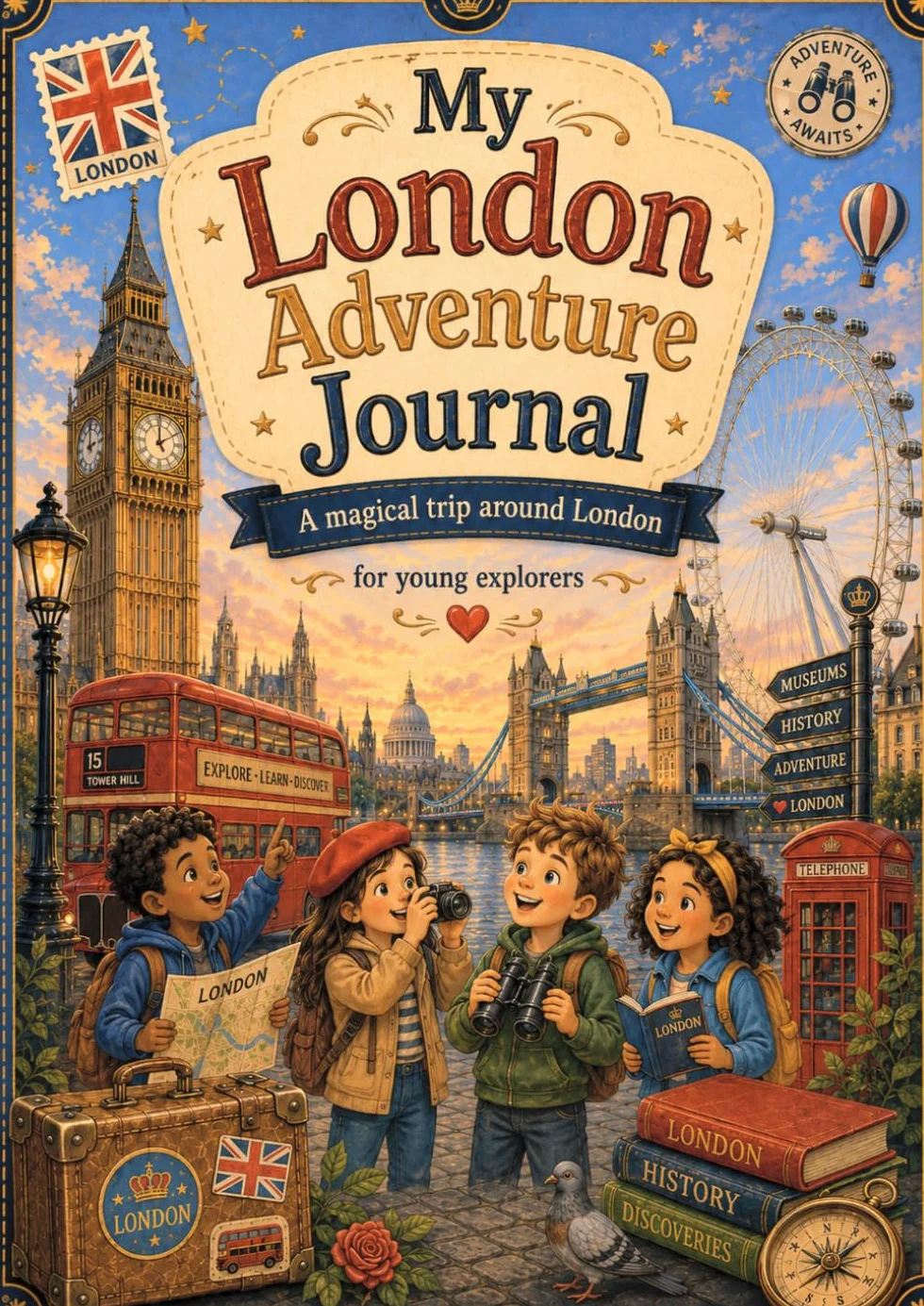 My London Adventure Journal: A Magical Trip Around London for Young Explorers