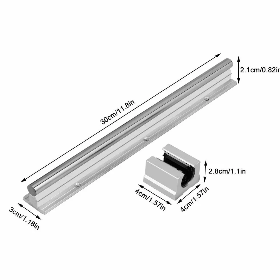 2 sztuki 300mm12mm prosta szyna ślizgowa 4 sztuki blokada ślizgowa łożyska Wysoka precyzja antykorozyjne łożysko liniowe