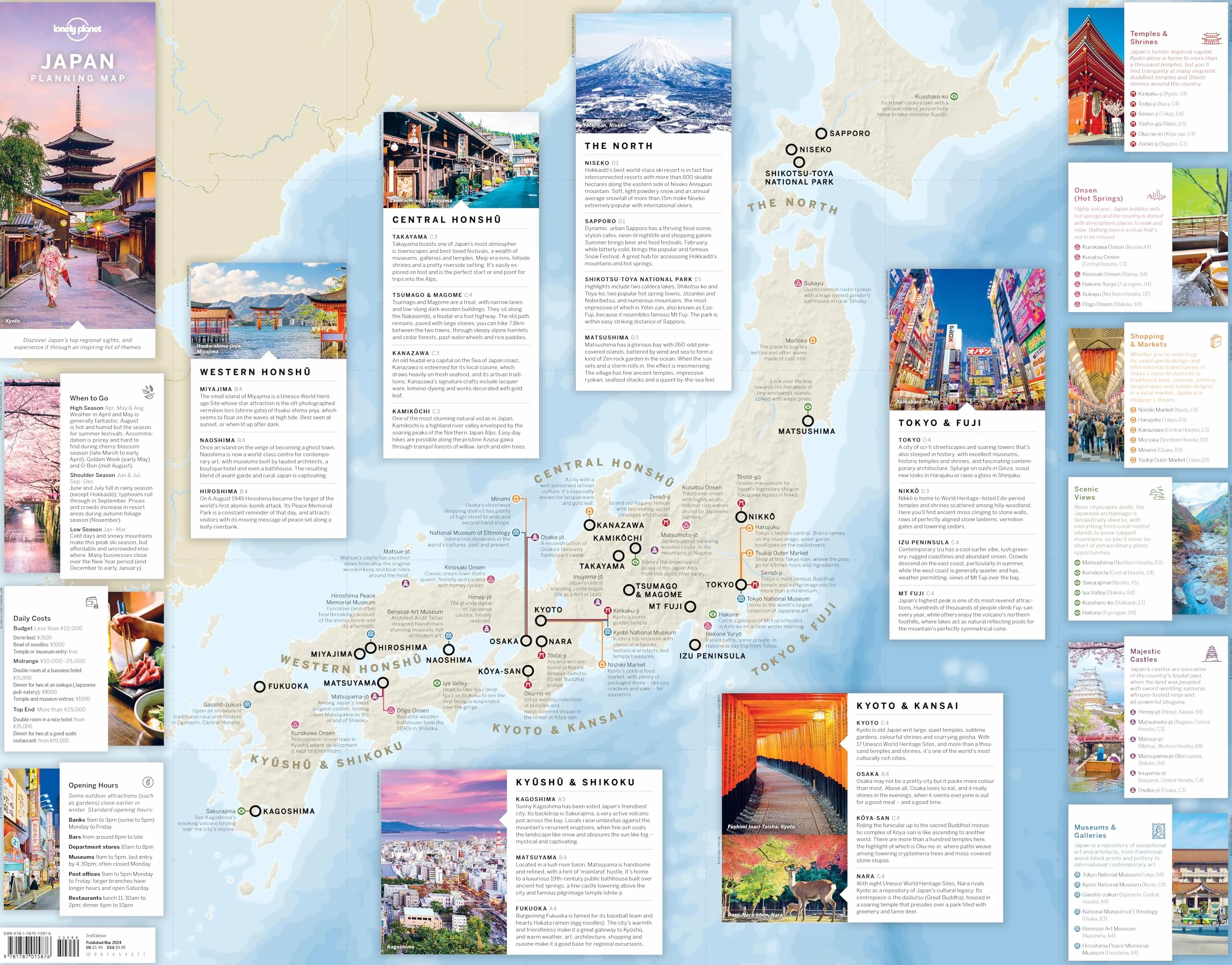 Japan Planning Map 2ed - anglais: Durable, Waterproof, Easy-Fold Travel Map with Attractions, Itineraries & Transport Guide | Handy Slipcase for Japan Adventures