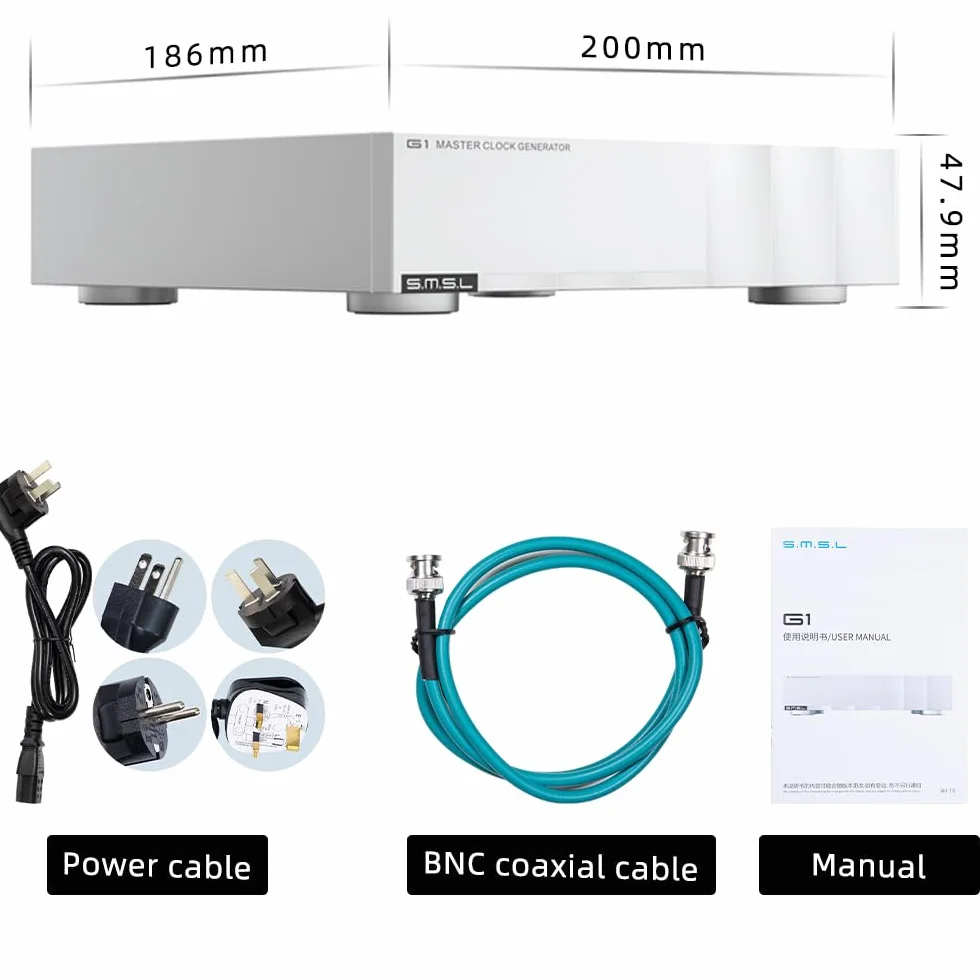 SMSL G1 Hi-Fi Audio zewnętrzny zegar główny OCXO, napęd wielokanałowy + liniowy zasilacz, poprawia jakość dźwięku dla odtwarzaczy/dekoderów