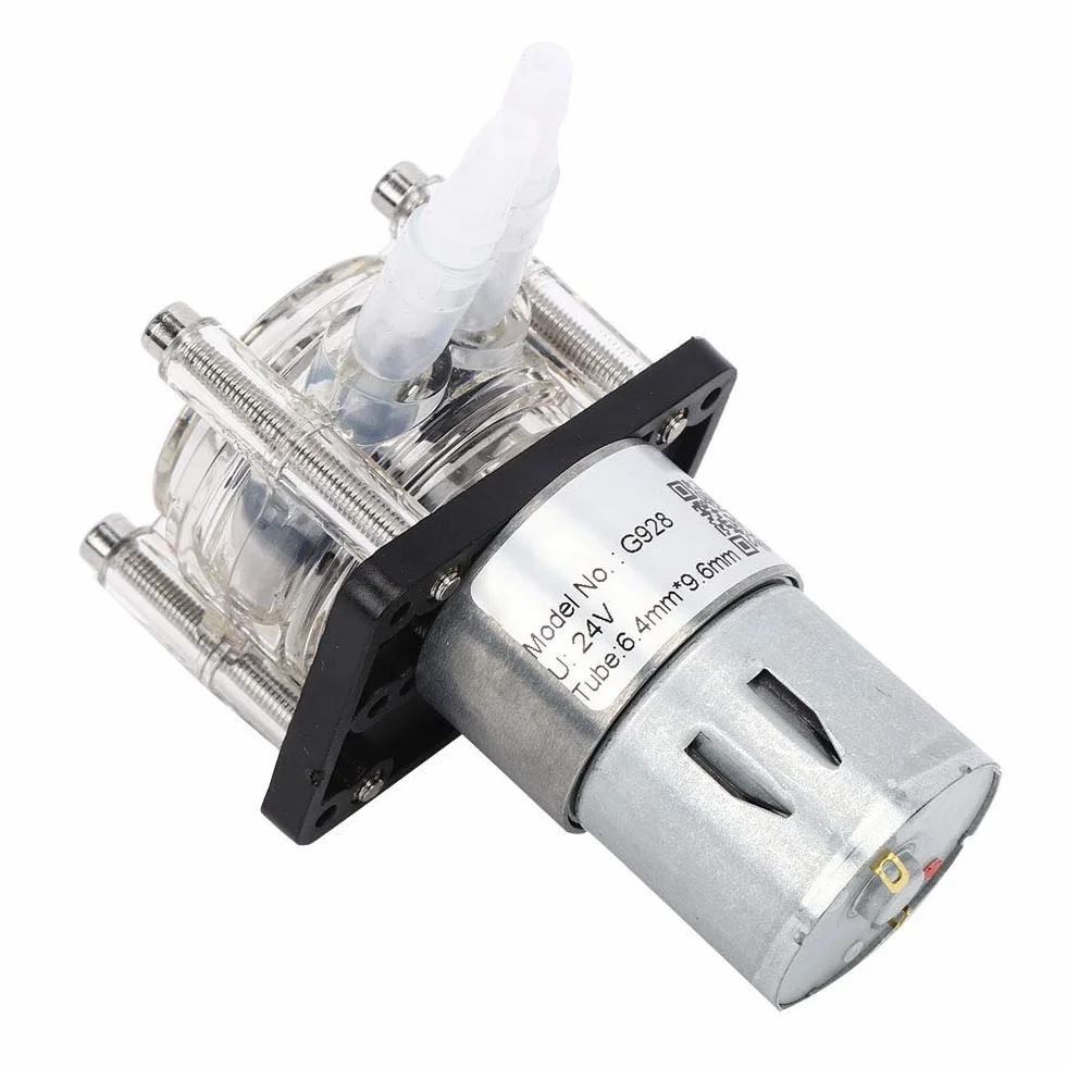 Pompa perystaltyczna DC, 500 Ml/min, duży przepływ, pompa perystaltyczna, pompa dozująca, trzy rolki, duży przepływ, pompa dozująca, silnik przekładniowy, laboratoryjna pompa dozująca do akwarium