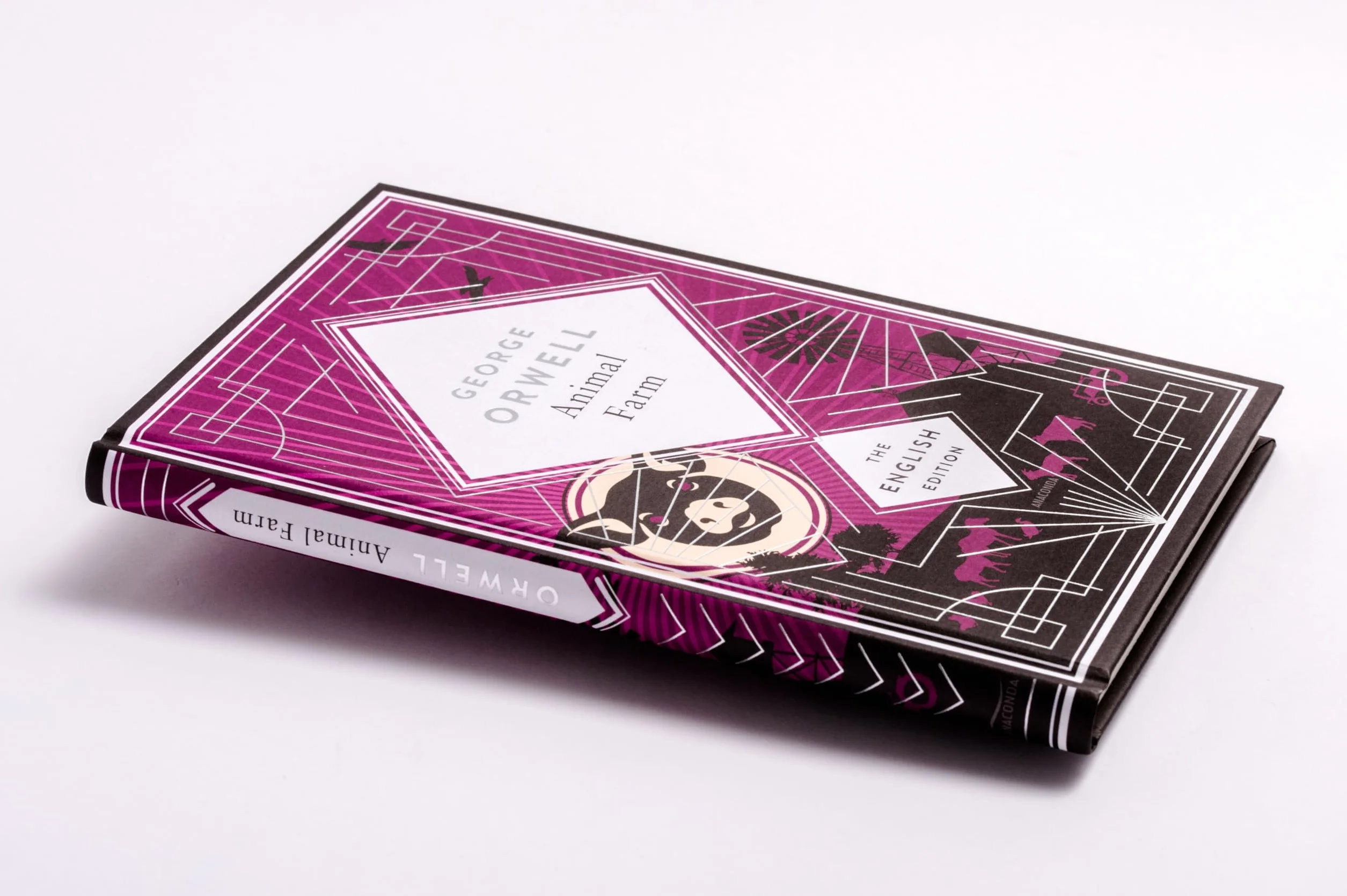 Animal Farm by George Orwell. English Edition: A special edition hardcover embossed with silver foil