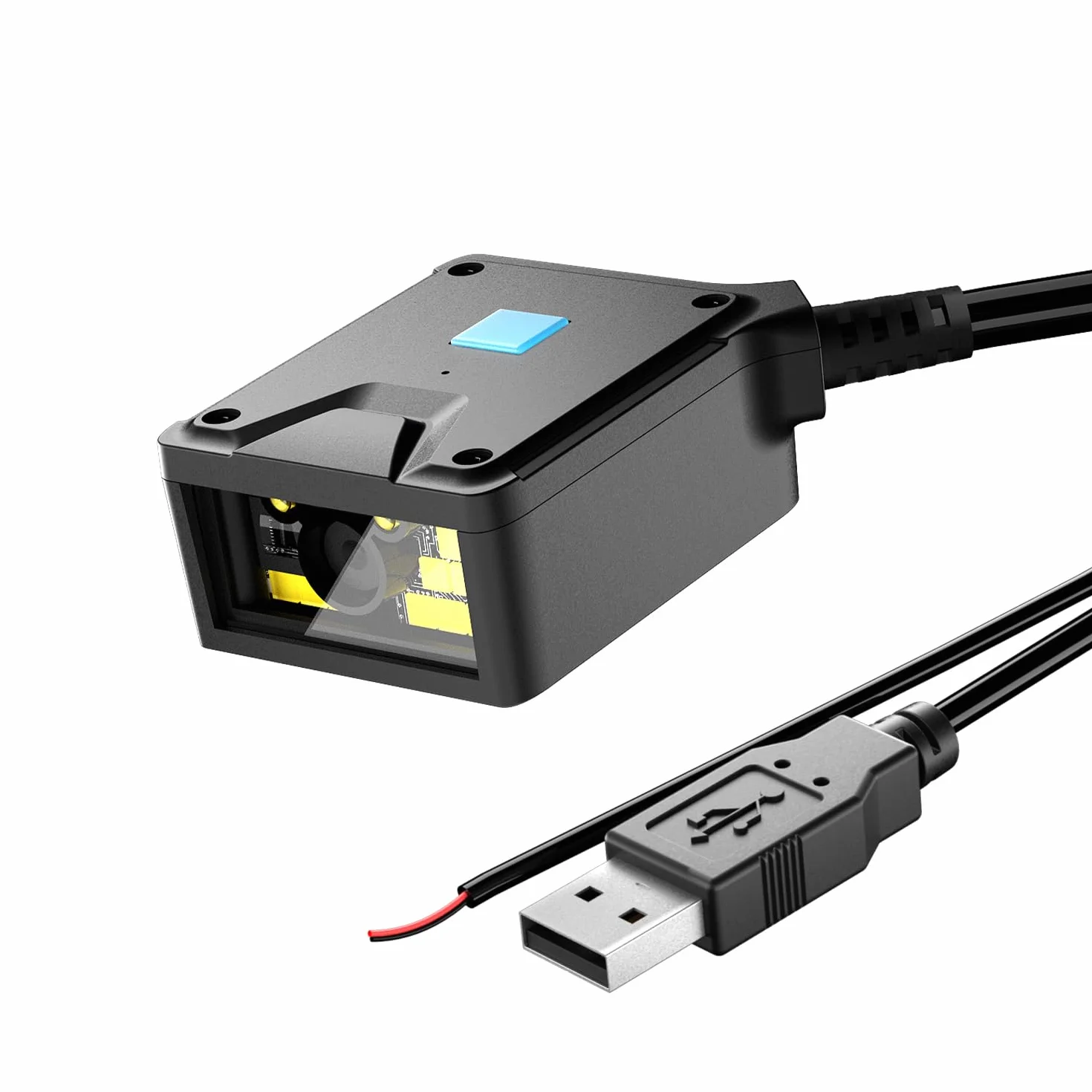 NetumScan Skaner kodów kreskowych 2D montowany na stałe silnik klasy przemysłowej 1D/2D/QR czytnik kodów z automatycznym skanowaniem indukcyjnym portem USB odpowiedni dla terminali samoobsługowych i