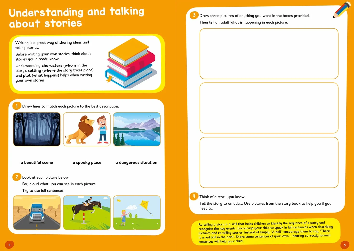 Story Writing Activity Book Ages 5-7