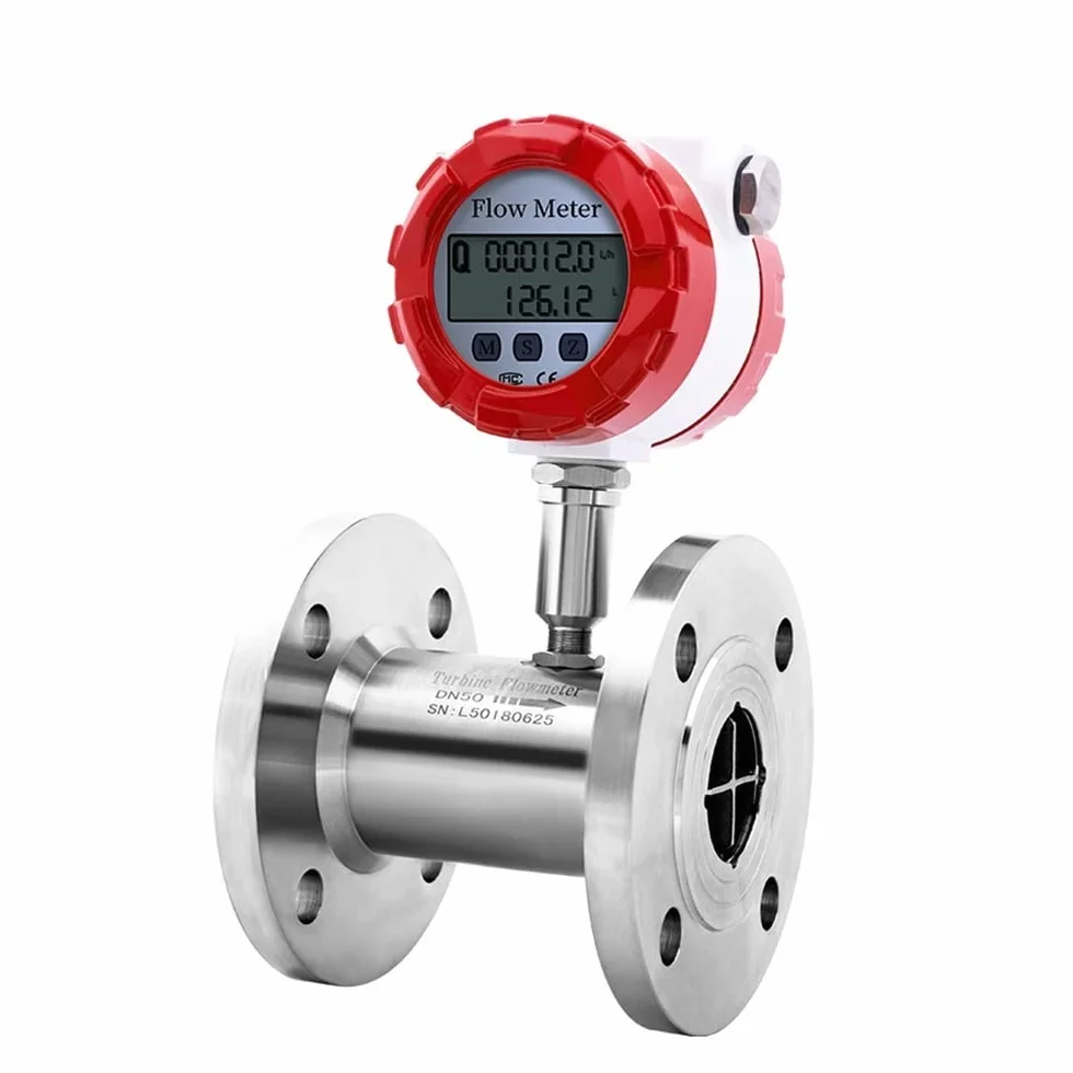 PrzepłYwomierz UltradźWięKowy, Miernik kontroli przepływu wody DN50 DN80 DN100 Przemysłowy przepływ licznikowy Wyświetlacz Turbine Flowmeter Modbus 4-20MA Dla DokłAdniejszego Pomiaru (Color : DN50)